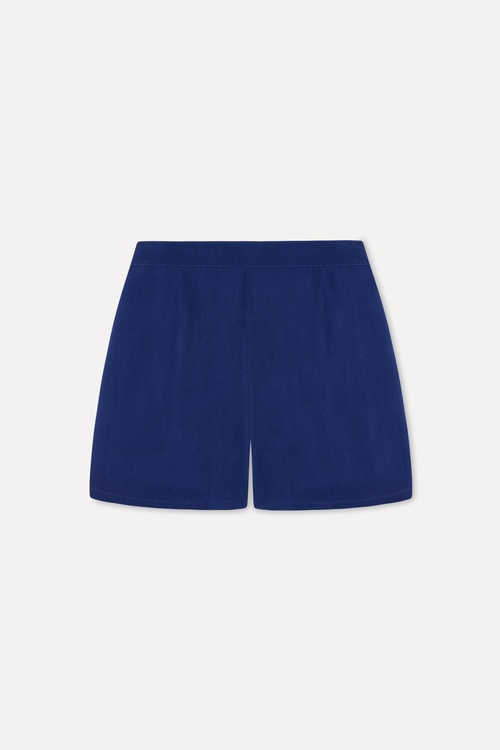 Kadın Lacivert Comfort Fit Çift Cepli Şort
