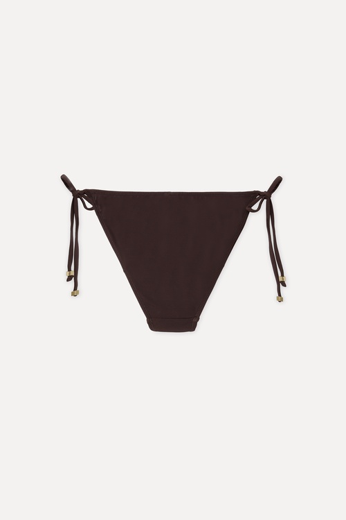  Kadın Kahverengi Bağlamalı Bikini Altı