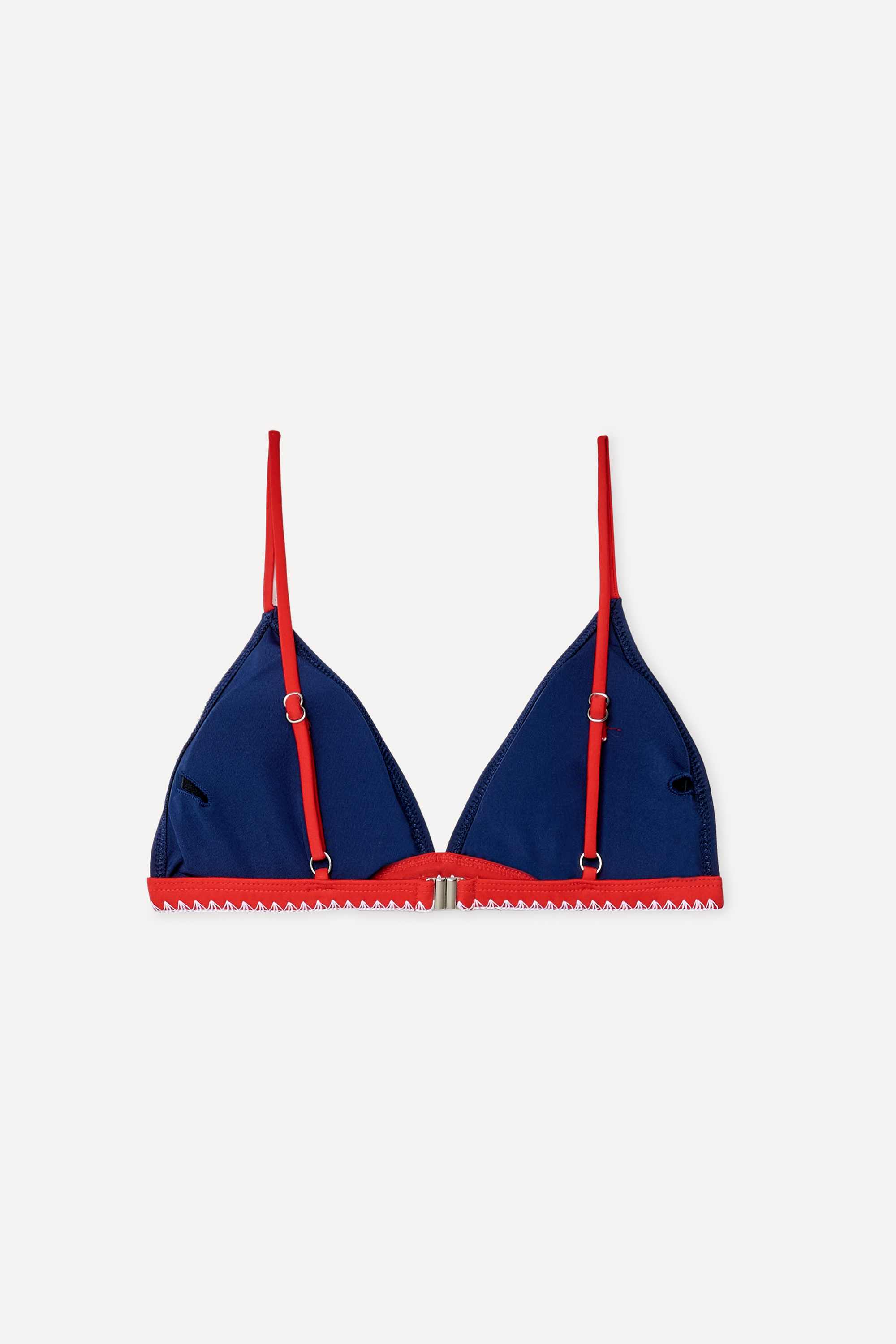 Kadın Lacivert Nakışlı Üçgen Bikini Üstü