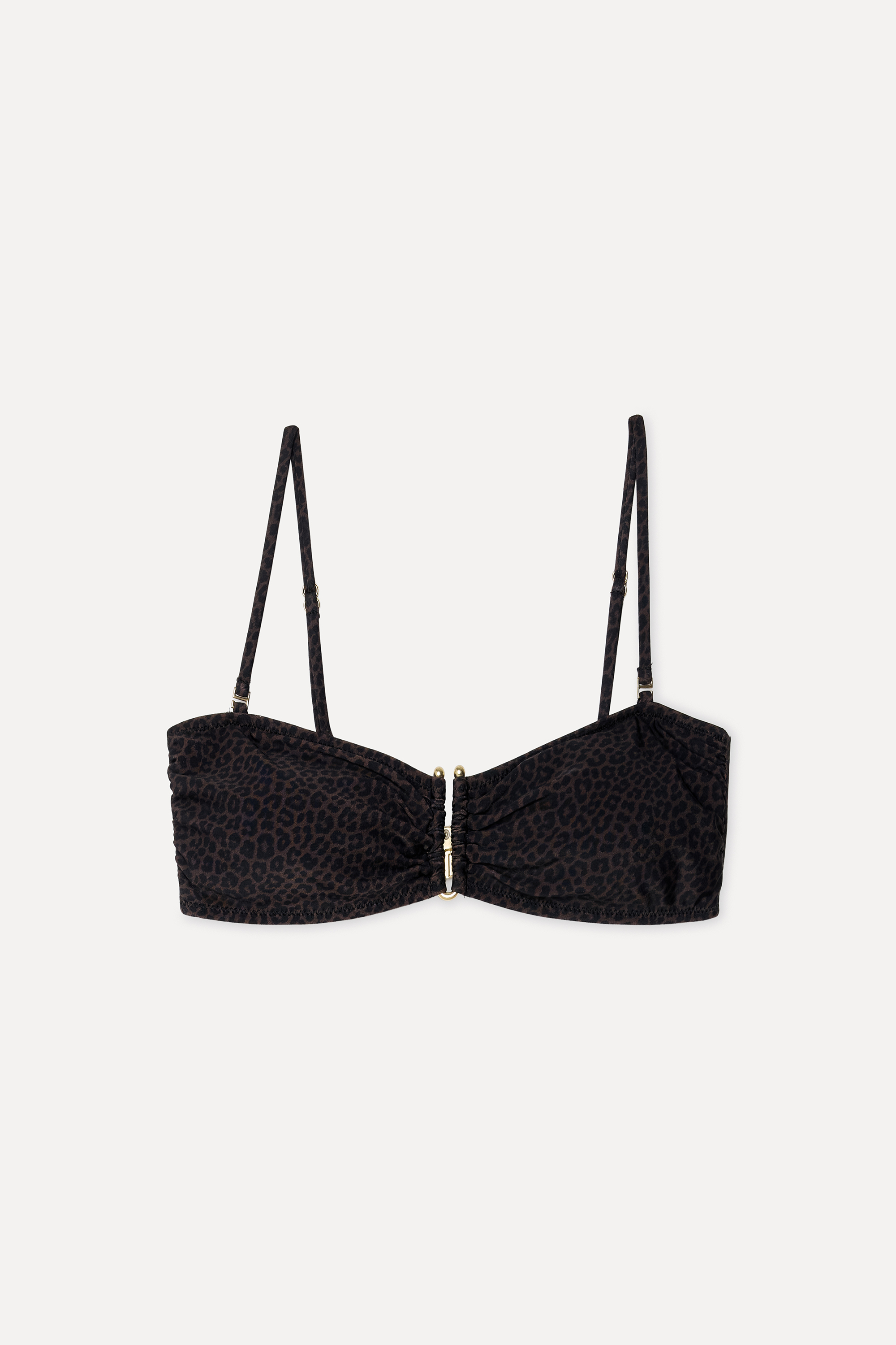 Kadın Leopar Tokalı Bikini Üstü