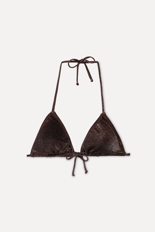 Kadın Bronz Üçgen Bikini Üstü