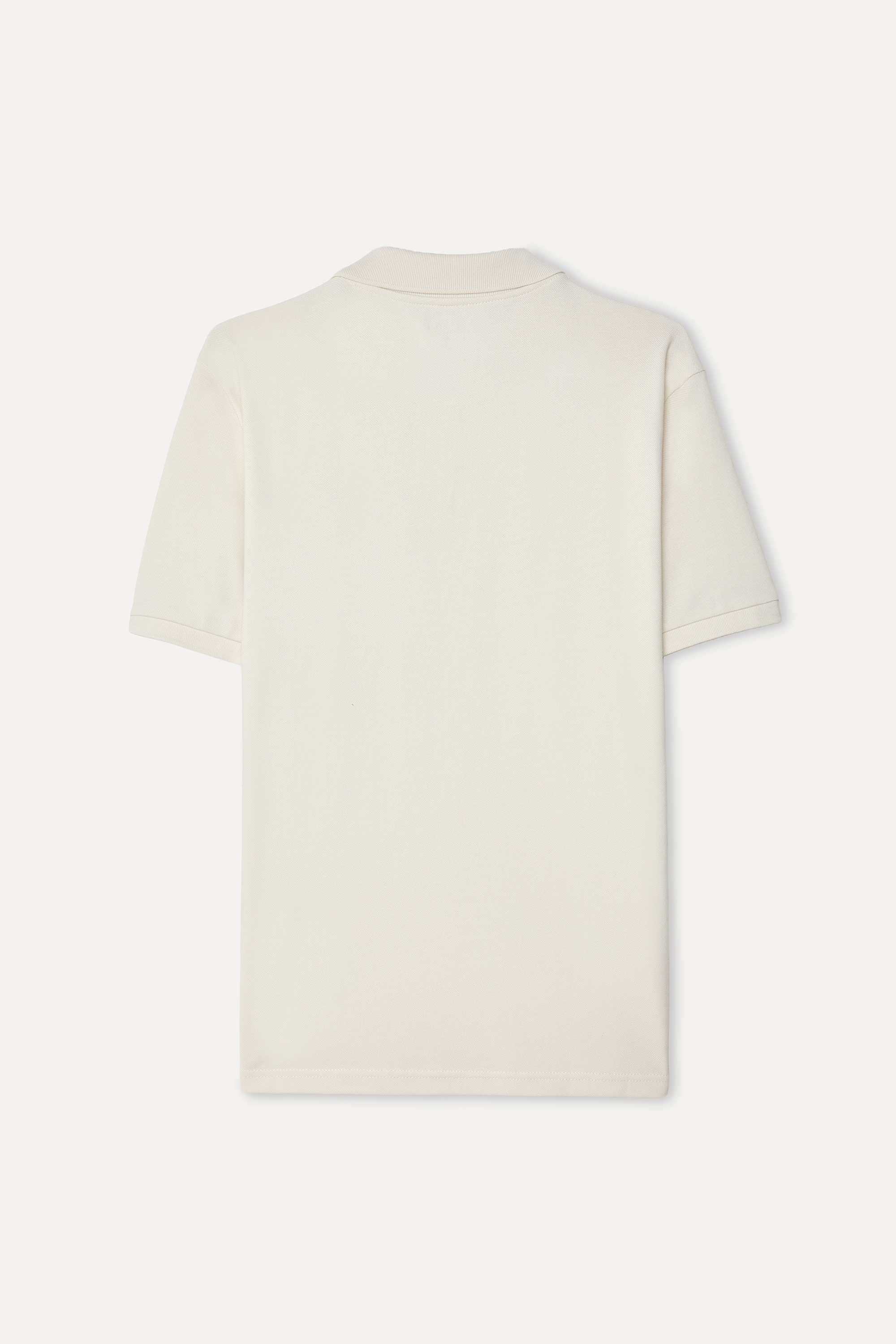 Erkek Kırık Beyaz Nakışlı Polo Yaka T-Shirt