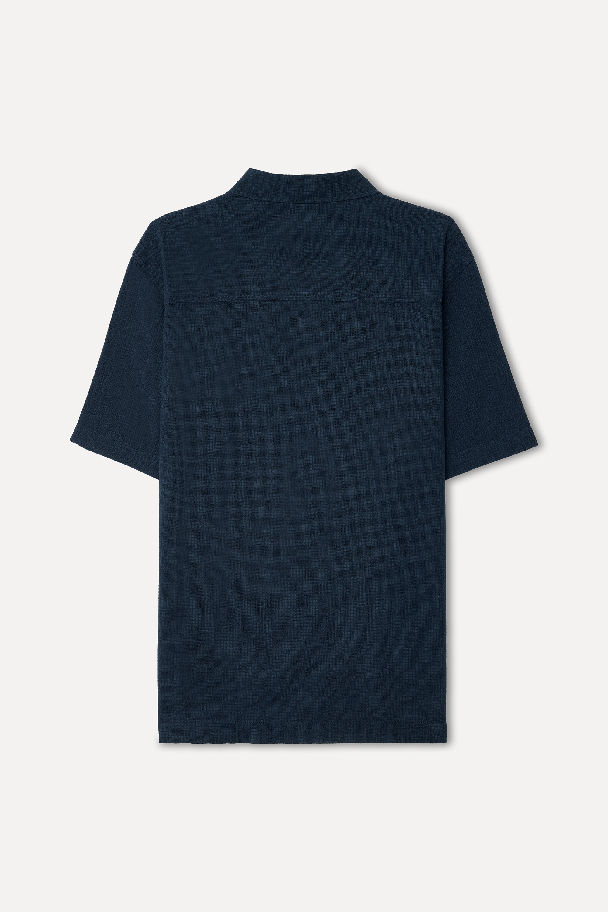Erkek Lacivert Regular Fit Kısa Kollu Gömlek