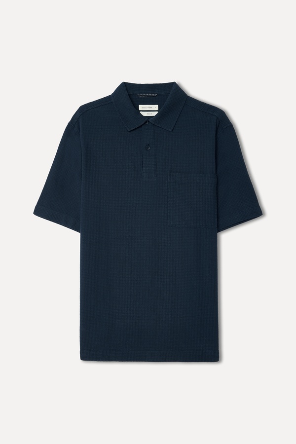 Erkek Lacivert Regular Fit Kısa Kollu Gömlek