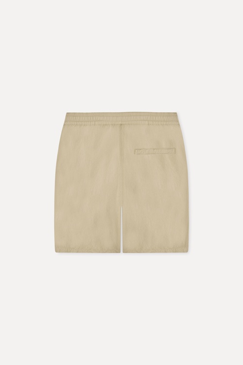 Erkek Bej Rengi Seersucker Straight Fit Şort