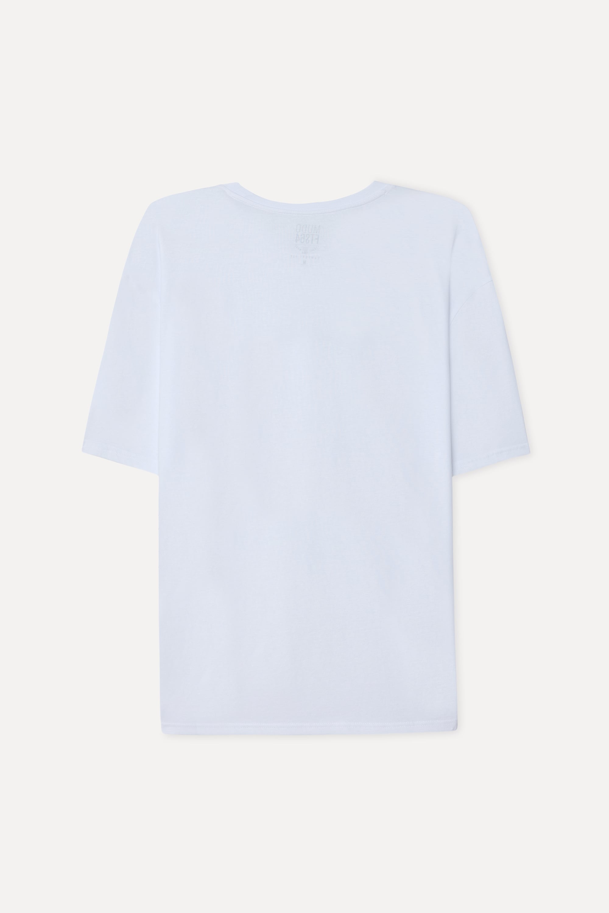 Erkek Beyaz Baskılı Comfort Fit Bisiklet Yaka T-Shirt