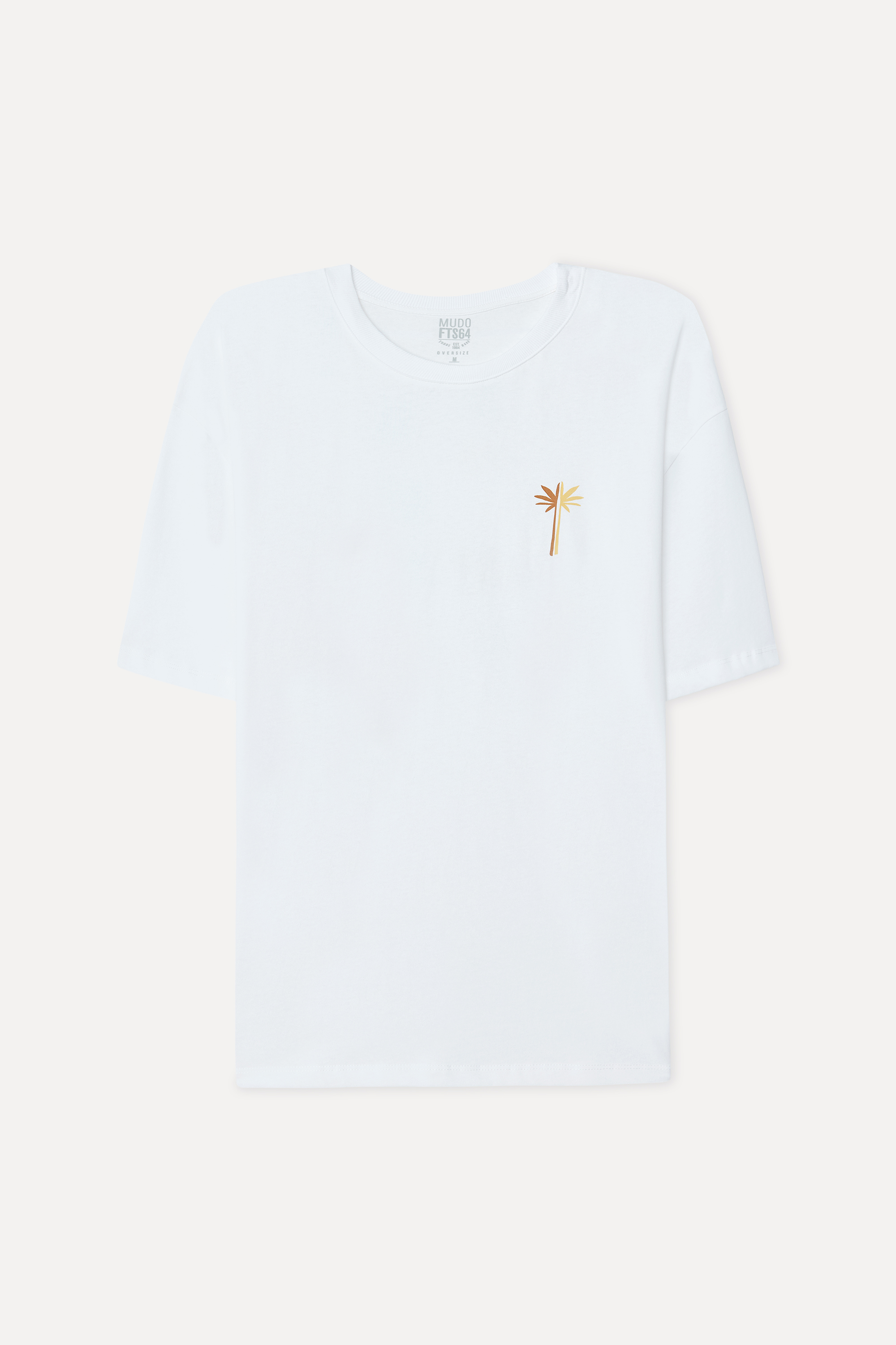 Erkek Beyaz Baskılı Bisiklet Yaka T-Shirt