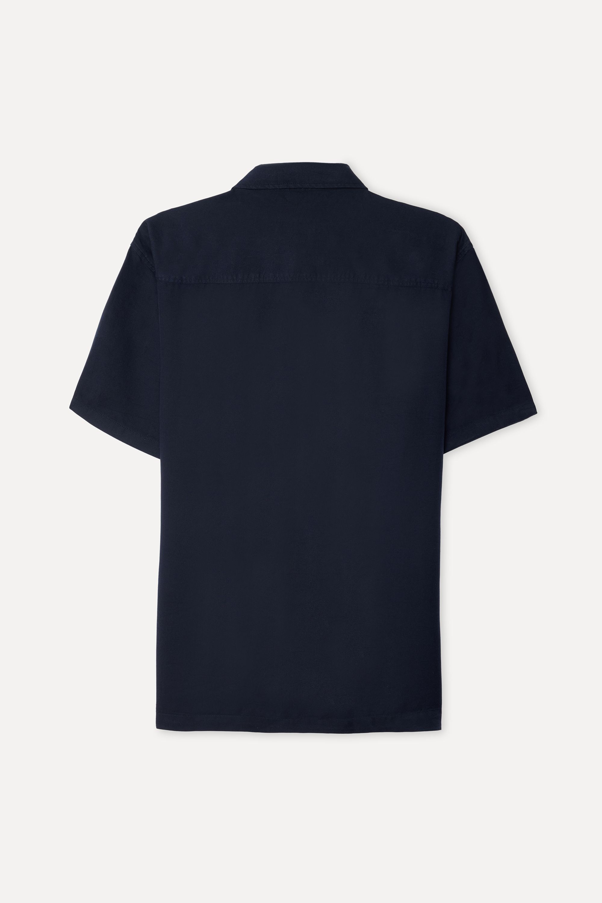 Erkek Lacivert Regular Fit Kısa Kollu Gömlek