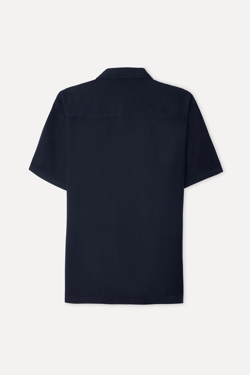 Erkek Lacivert Regular Fit Kısa Kollu Gömlek