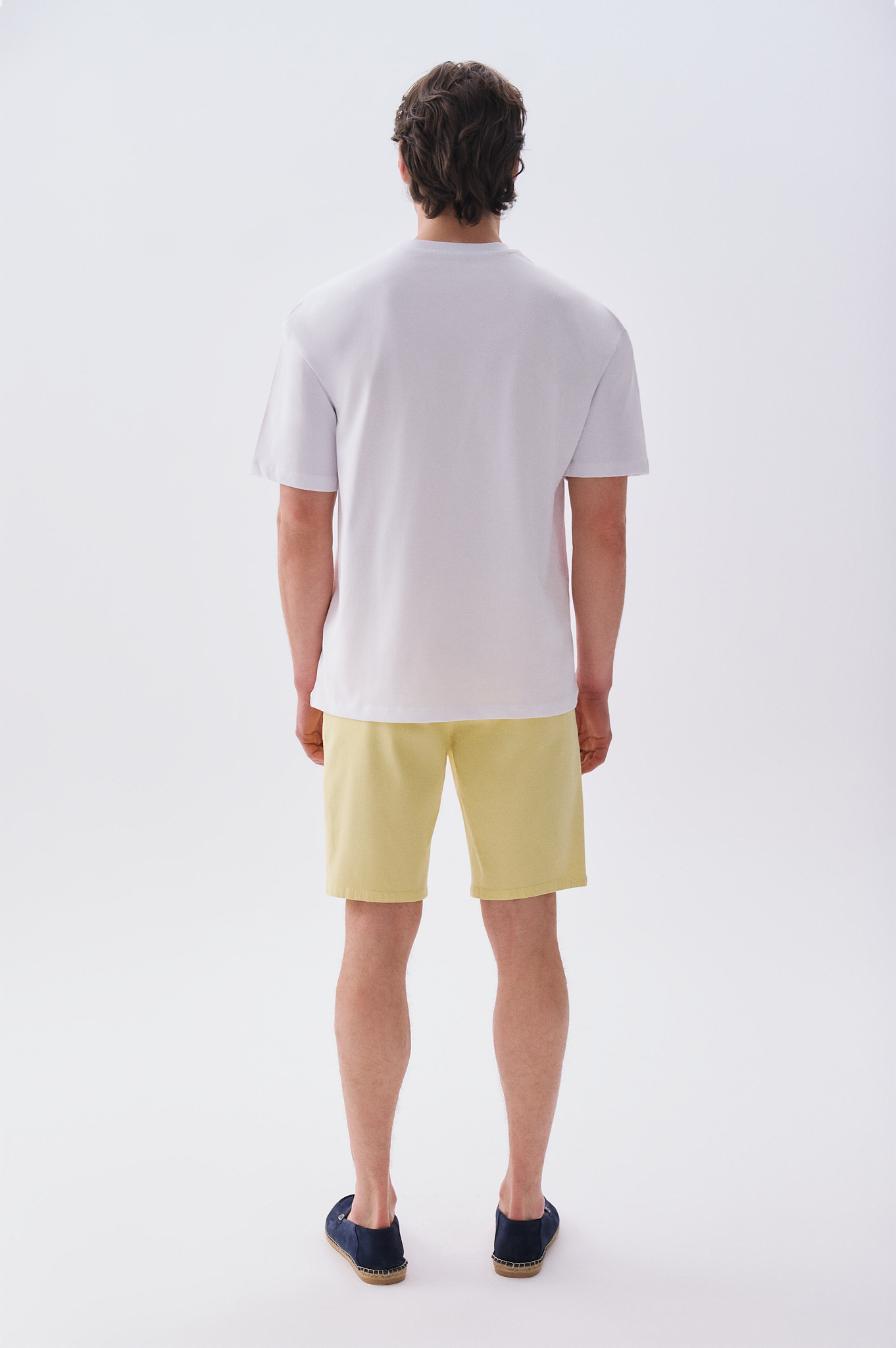 Erkek Sarı Straight Fit Chino Şort