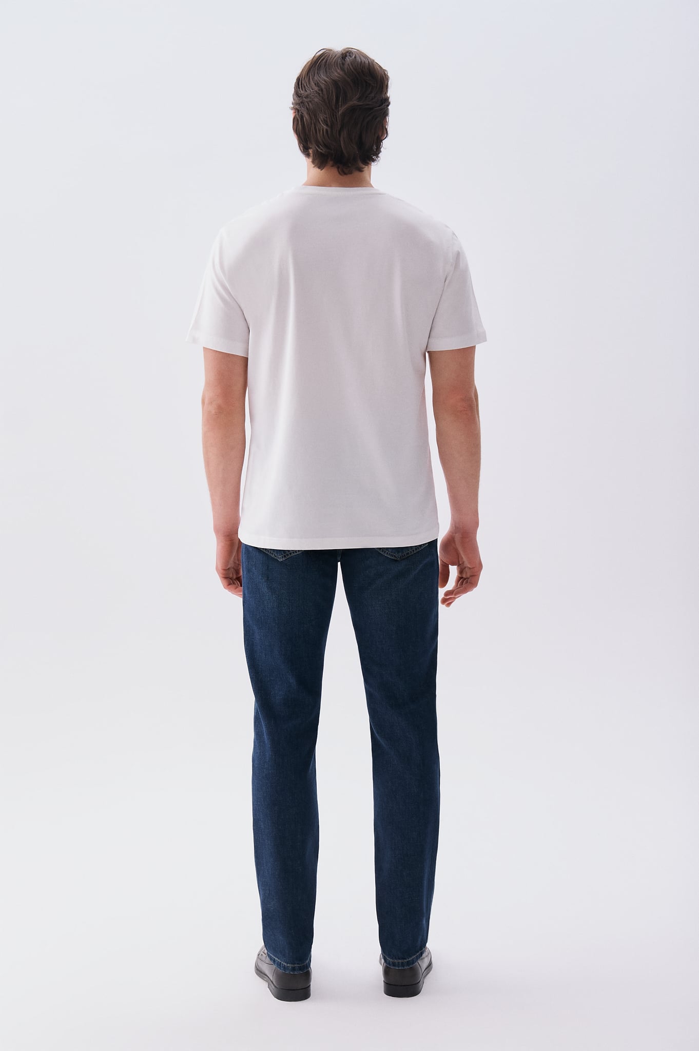 Erkek Taş Rengi Nakışlı Oversize Bisiklet Yaka T-Shirt