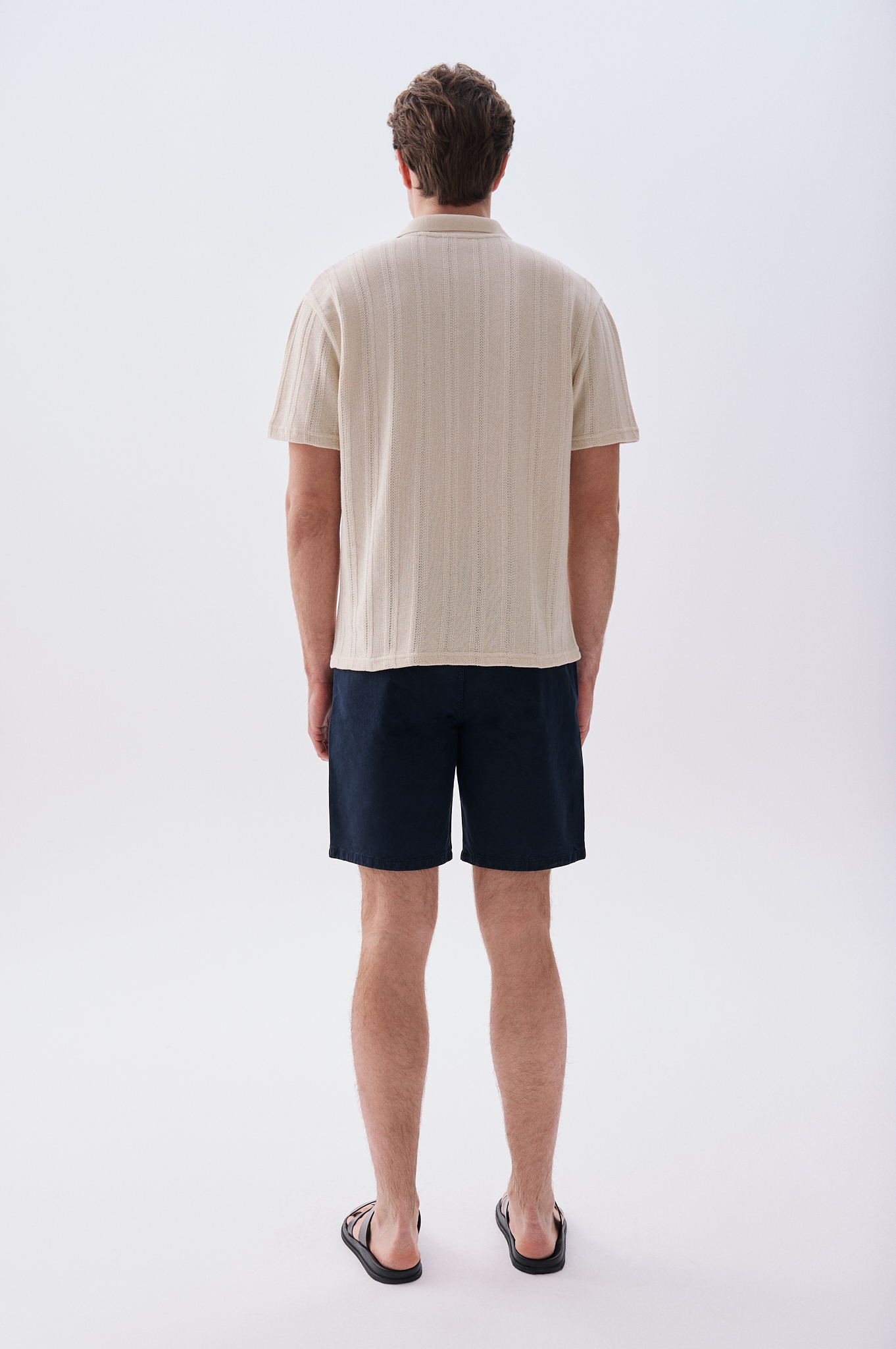 Erkek Lacivert Straight Fit Şort