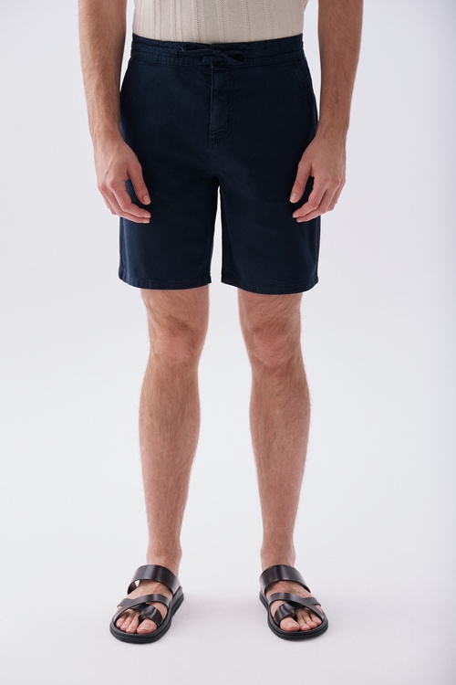  Erkek Lacivert Straight Fit Şort