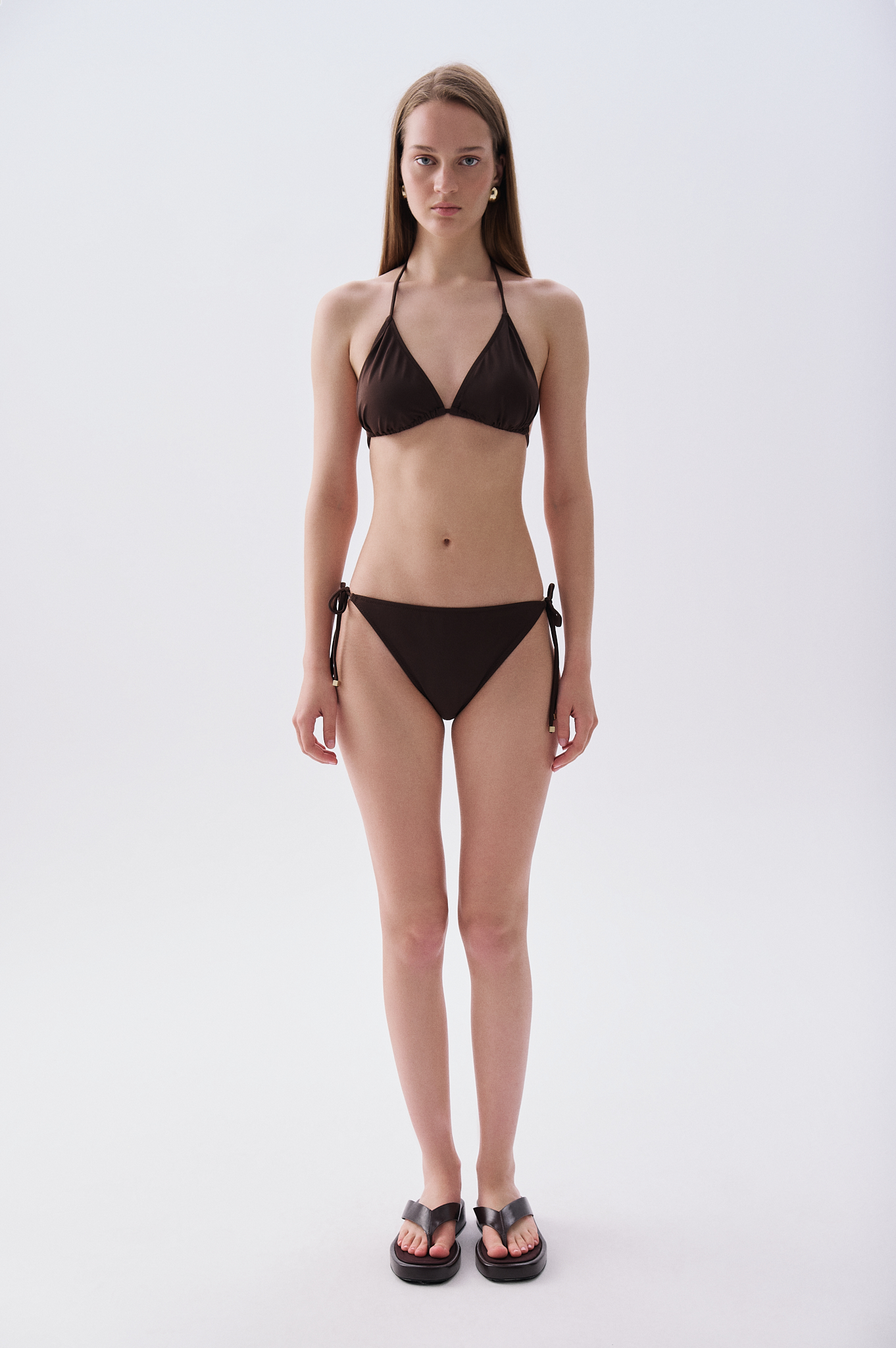 Kadın Kahverengi Bağlamalı Bikini Altı