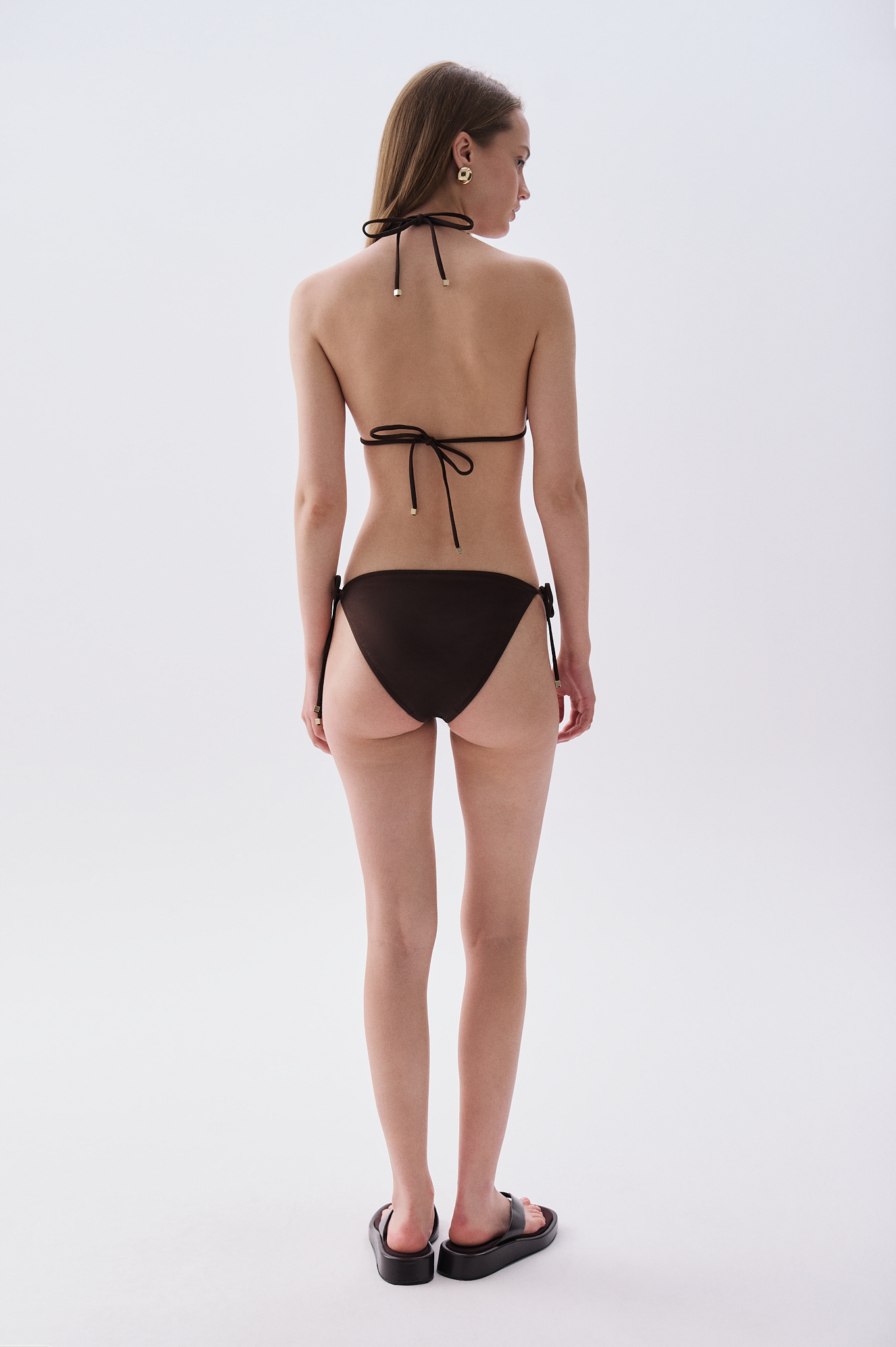 Kadın Kahverengi Bağlamalı Bikini Altı