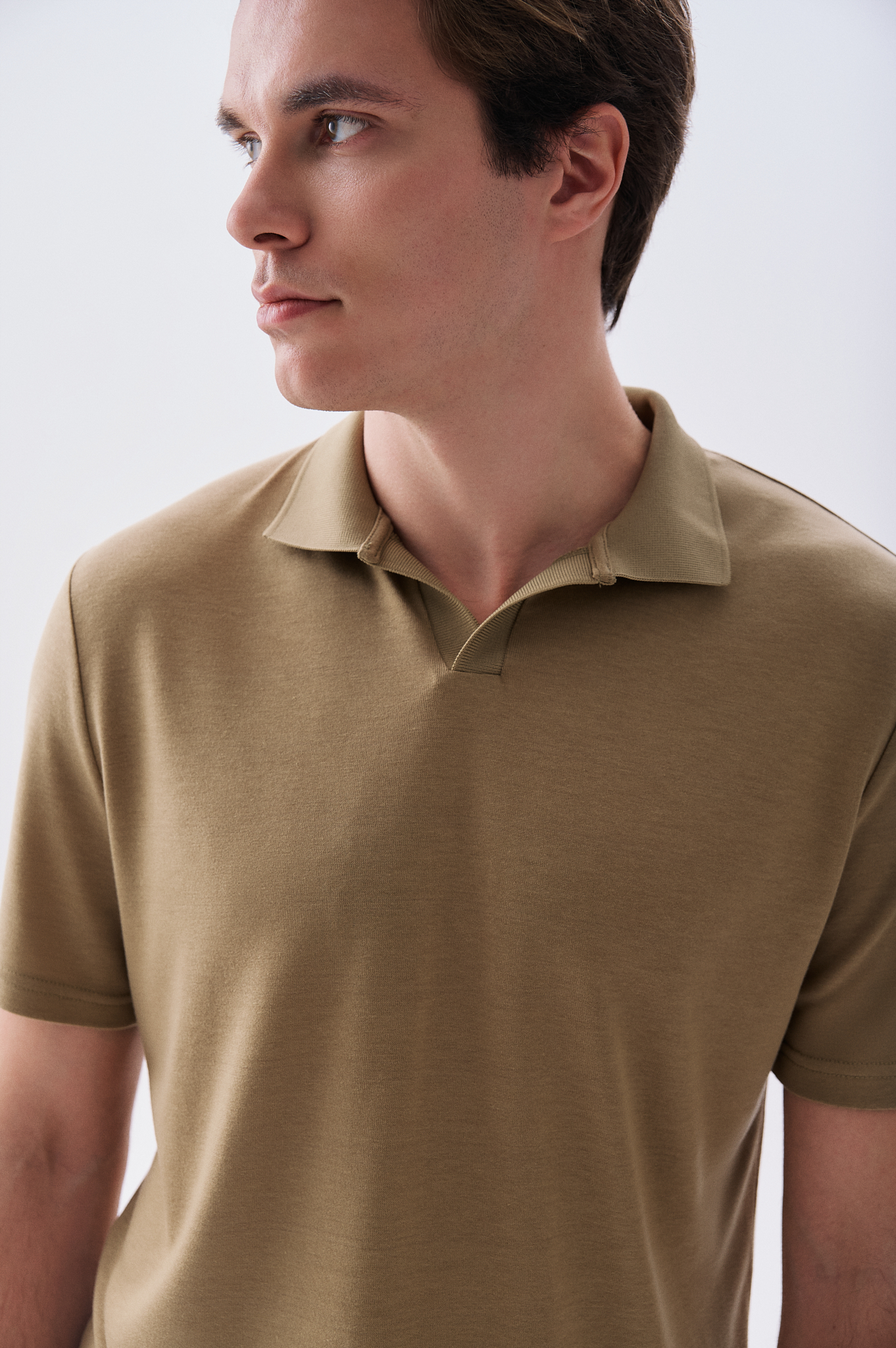 Erkek Kahverengi Comfort Fit Polo Yaka T-Shirt
