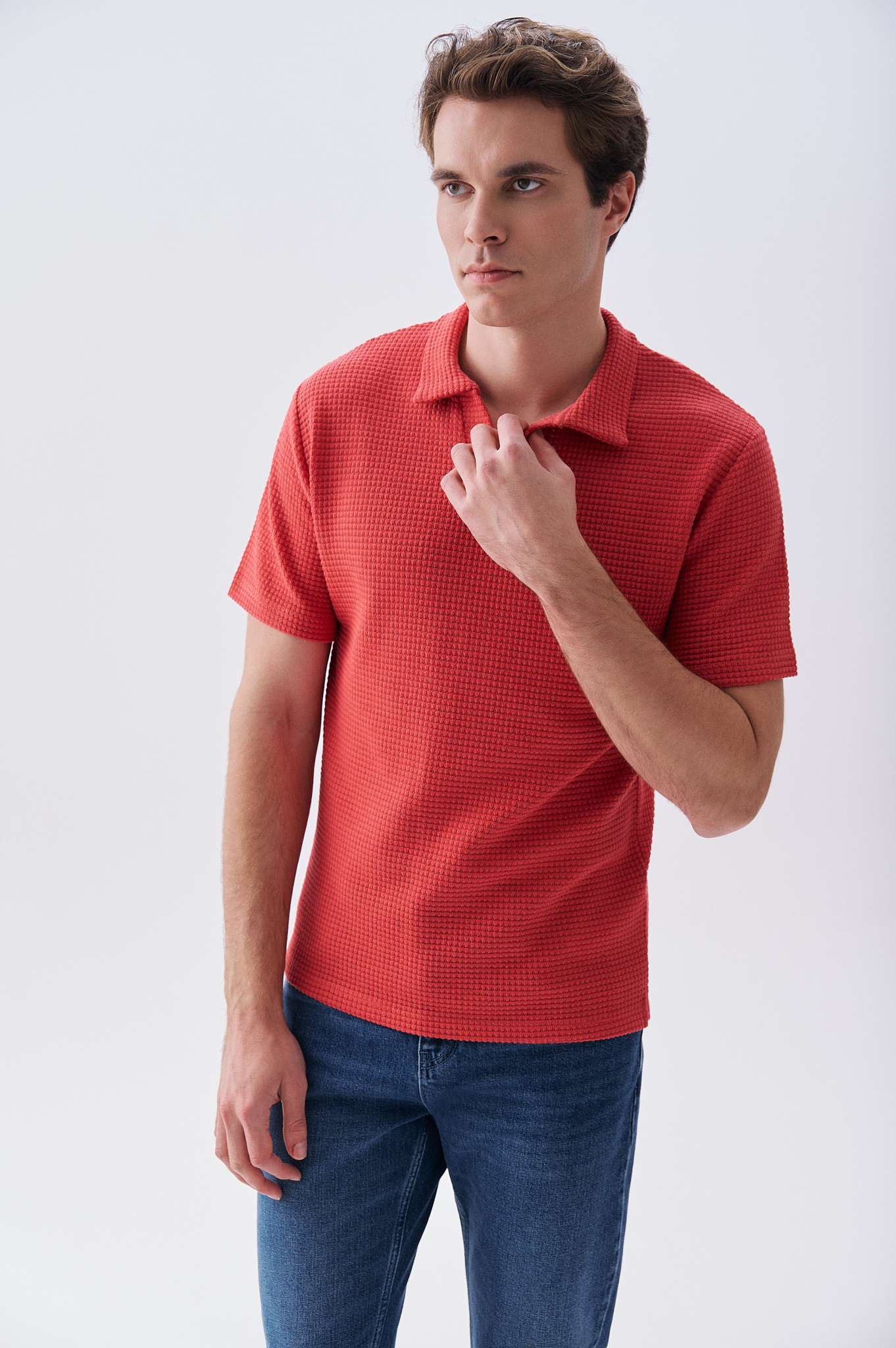 Erkek Kırmızı Polo Yaka T-Shirt