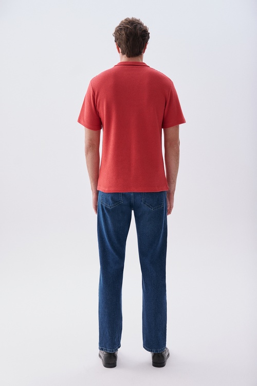 Erkek Kırmızı Polo Yaka T-Shirt