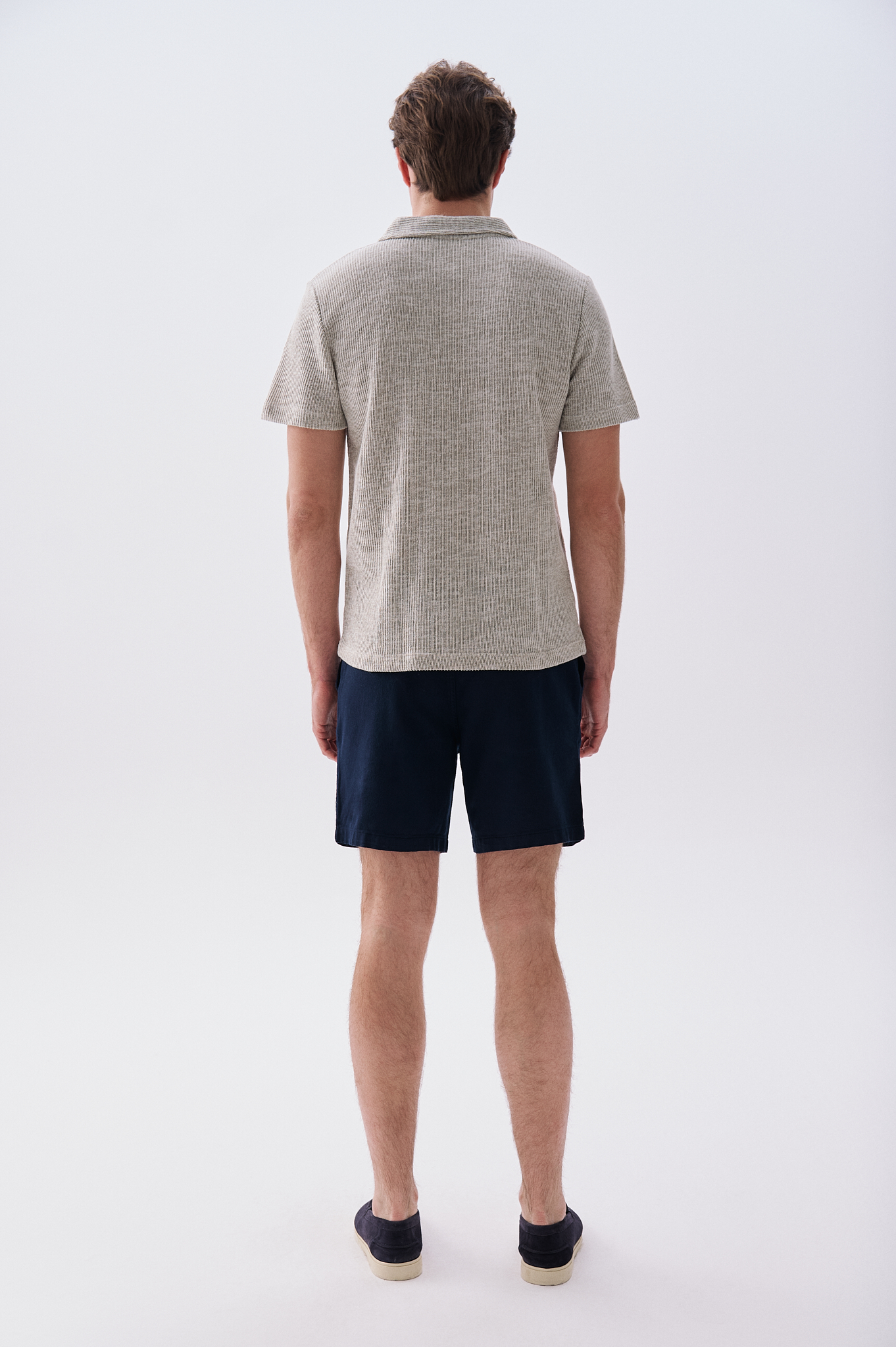 Erkek Lacivert Straight Fit Şort