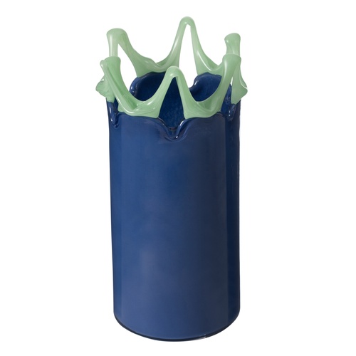 WAVY BLUE VAZO 13X13X27 CM