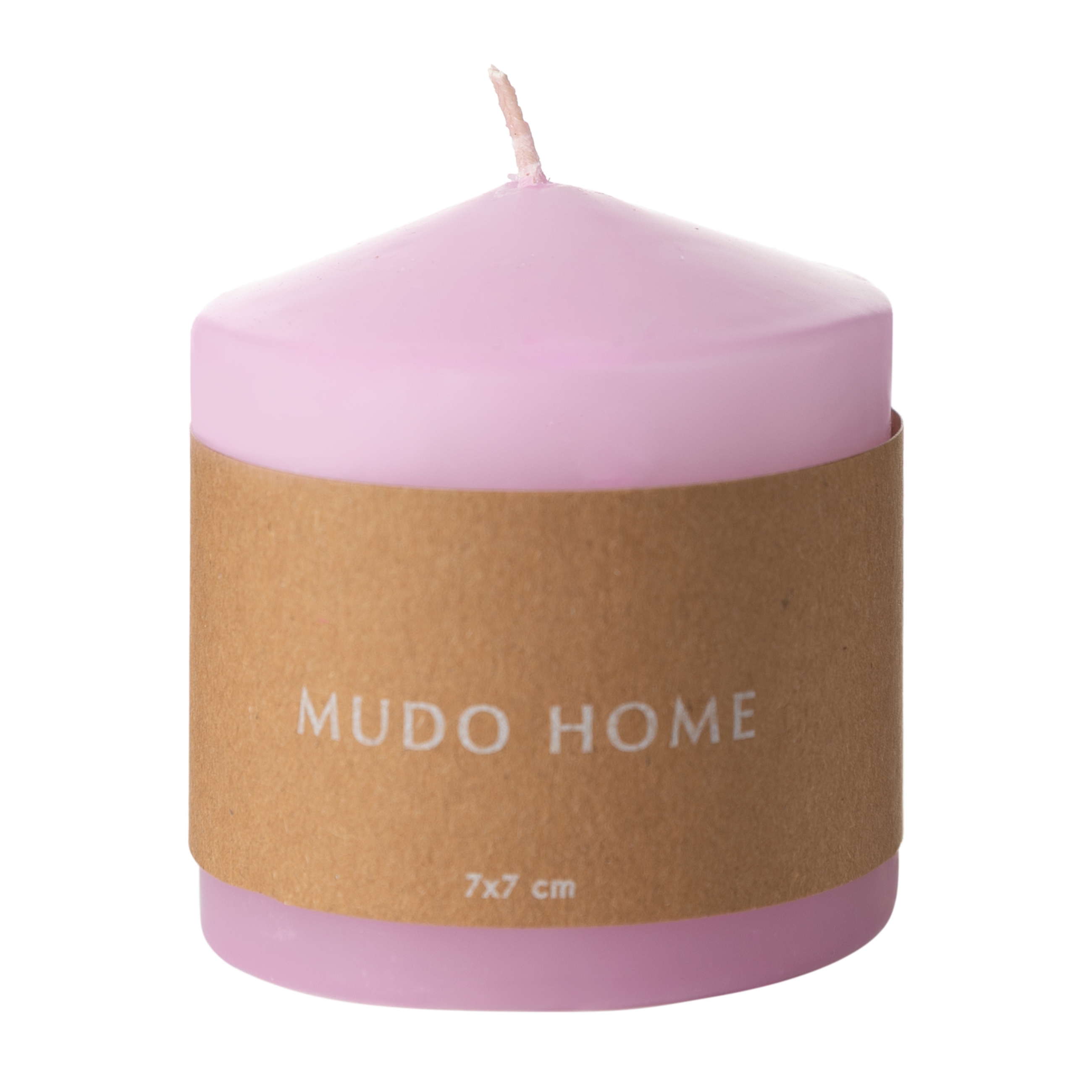 SÜTUN MUM PEMBE 7X7 CM