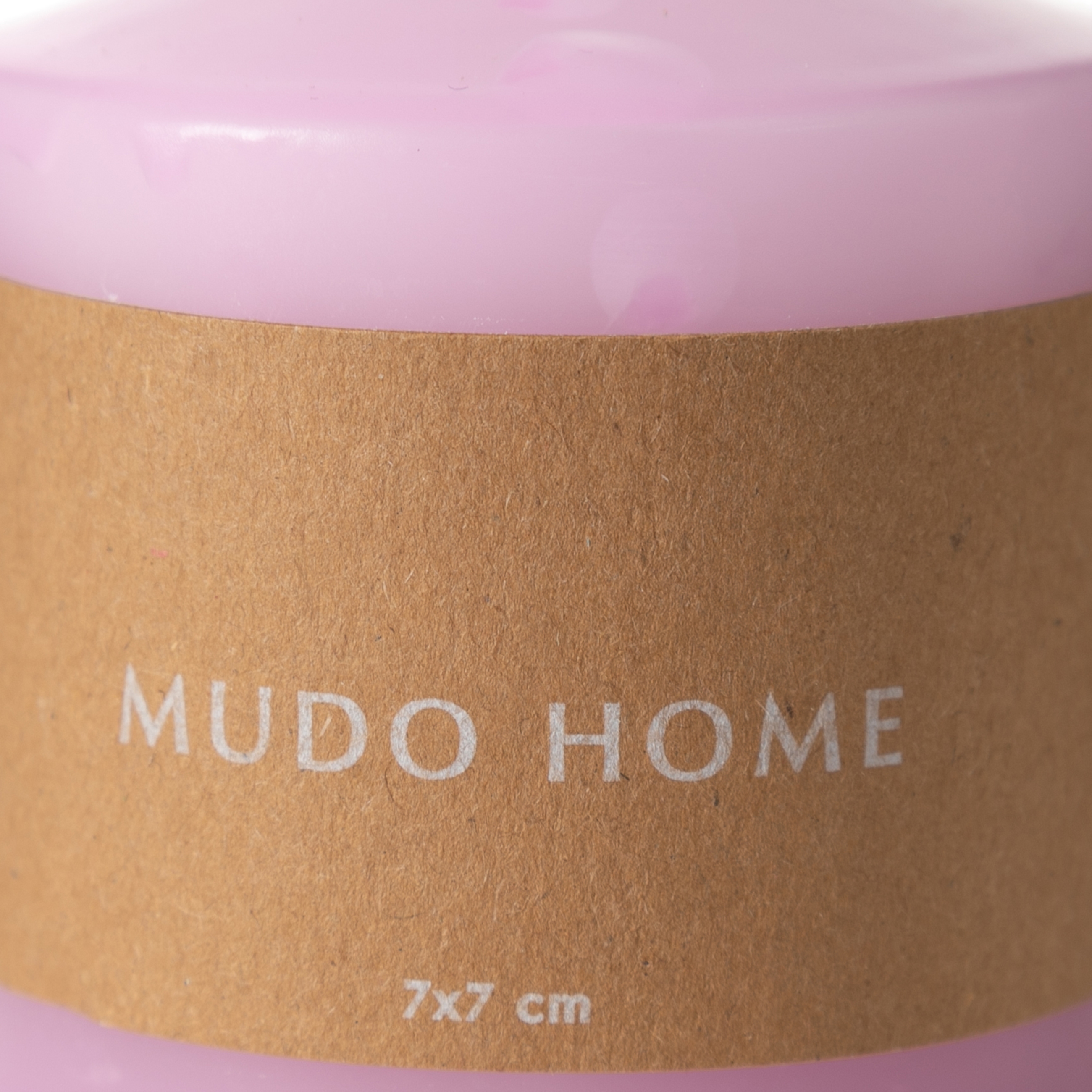 SÜTUN MUM PEMBE 7X7 CM