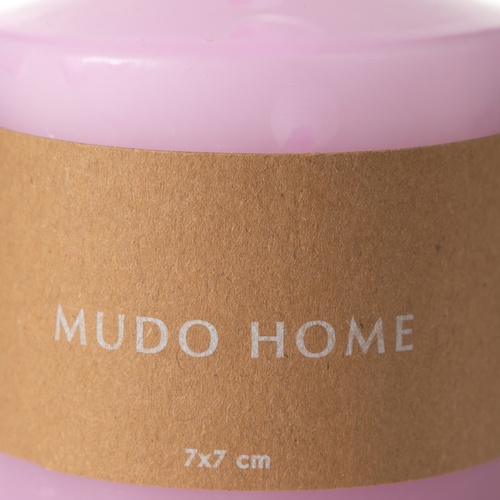 SÜTUN MUM PEMBE 7X7 CM