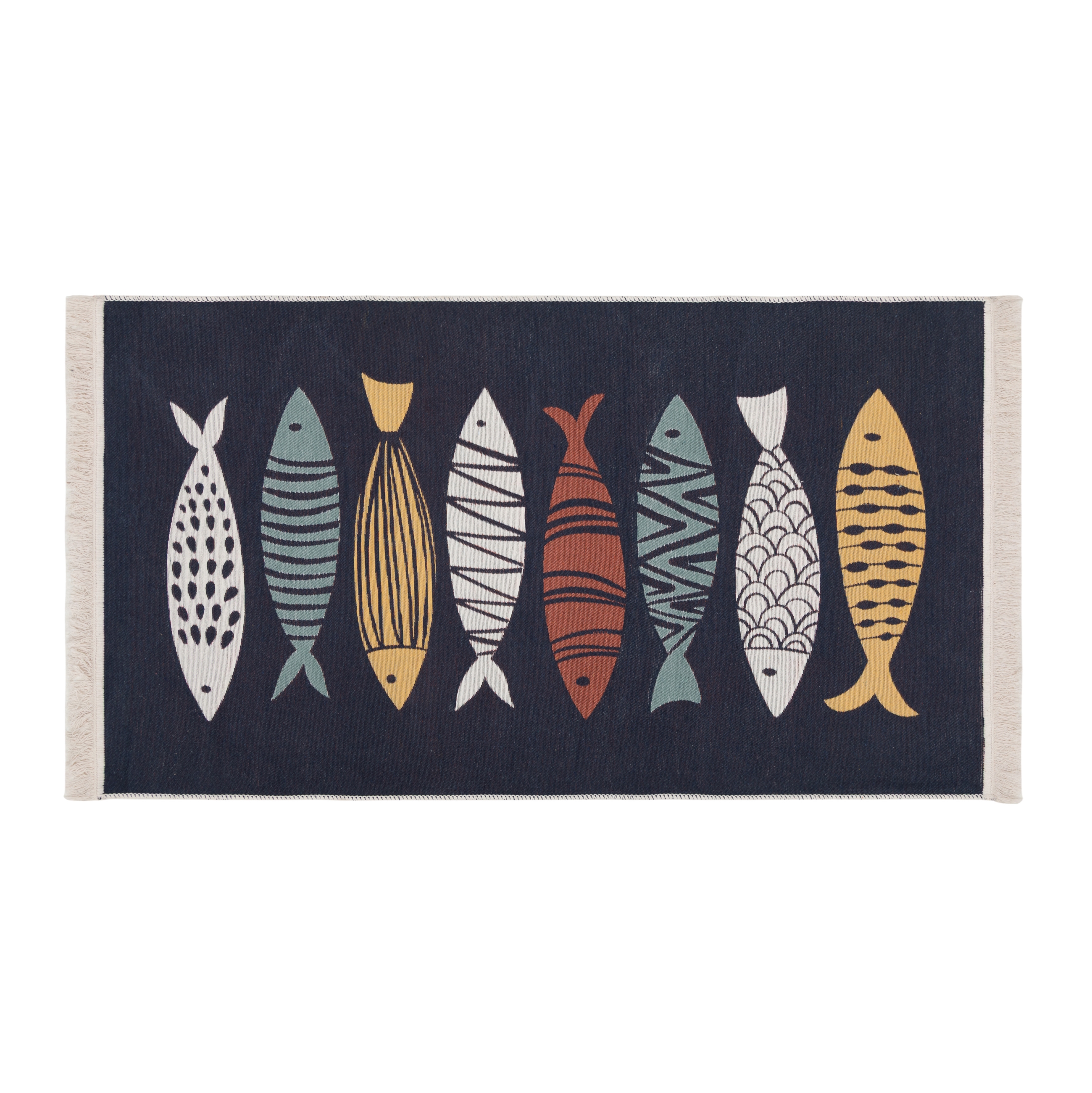 LARISSA RENKLİ FISH KİLİM LACİVERT 80X150 CM