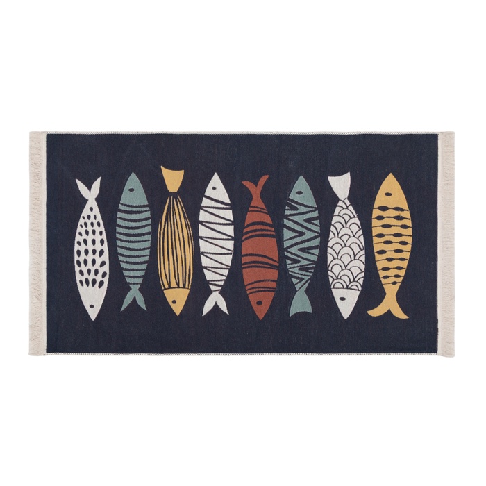 LARISSA RENKLİ FISH KİLİM LACİVERT 80X150 CM