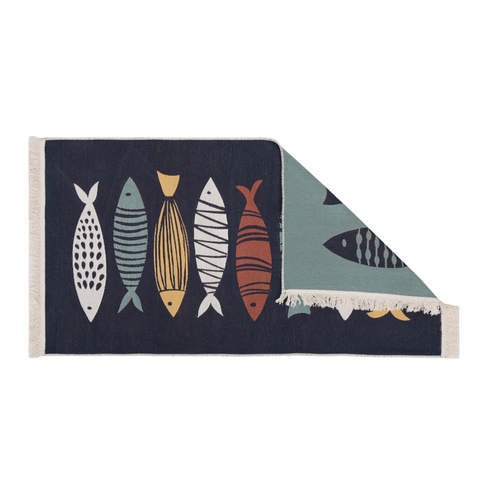 LARISSA RENKLİ FISH KİLİM LACİVERT 80X150 CM