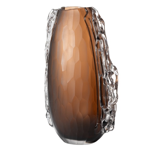 CRYSTA AMBER  CAM VAZO 18X11X30 CM