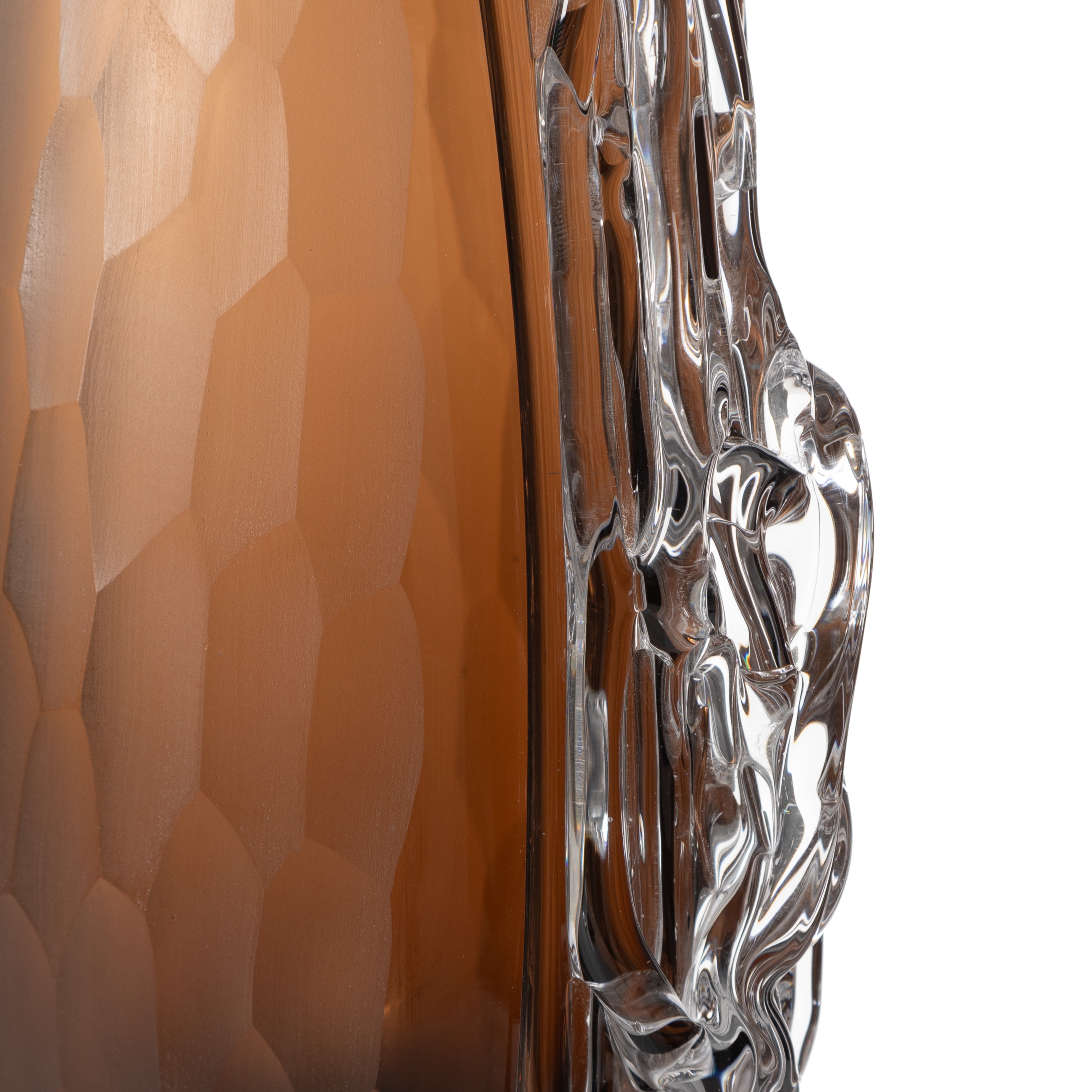 CRYSTA AMBER  CAM VAZO 18X11X30 CM