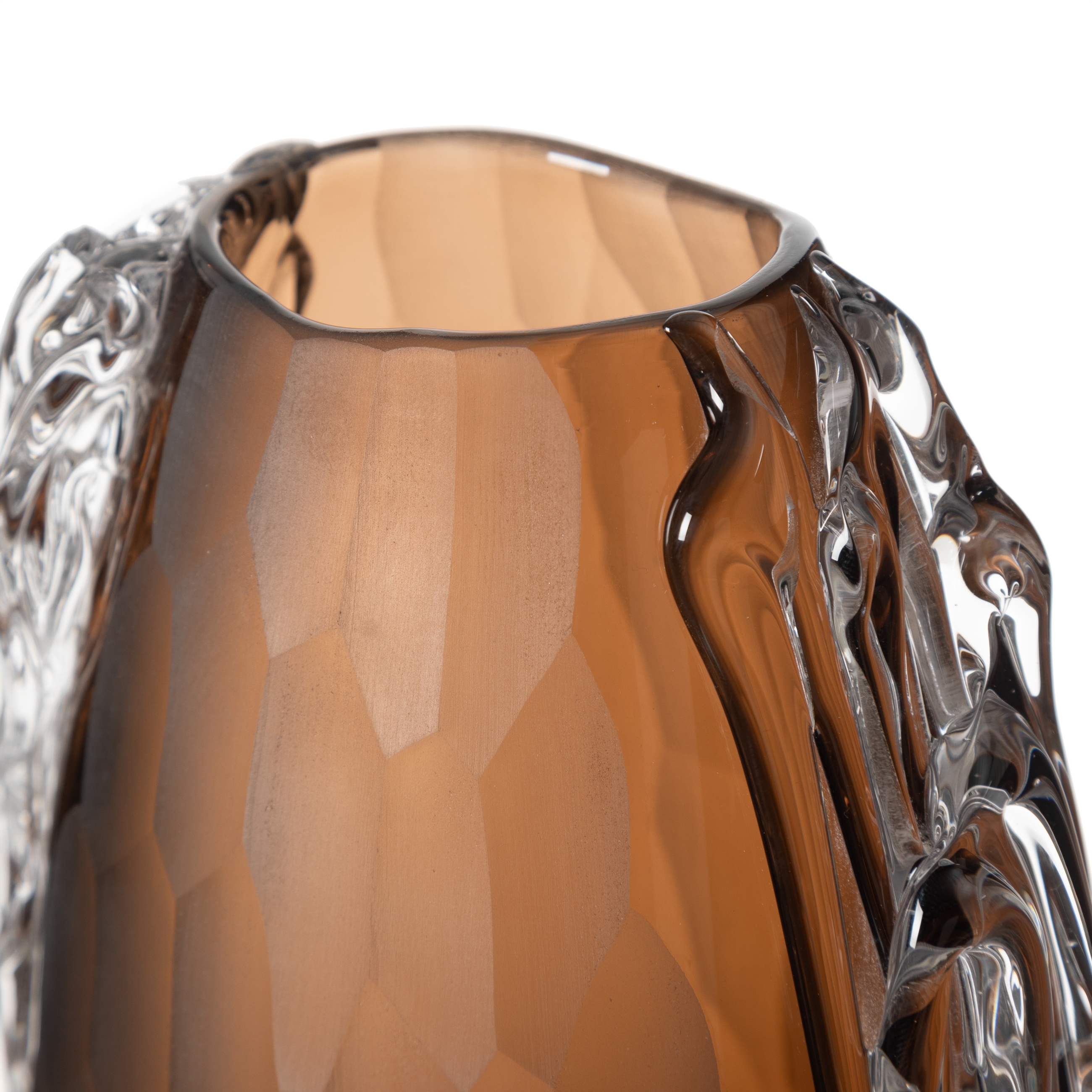 CRYSTA AMBER  CAM VAZO 18X11X30 CM