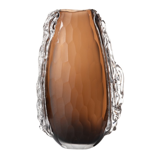 CRYSTA AMBER  CAM VAZO 18X11X30 CM