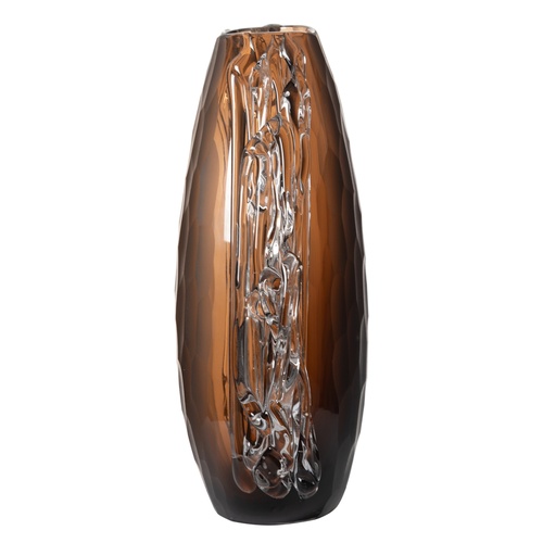 CRYSTA AMBER  CAM VAZO 18X11X30 CM