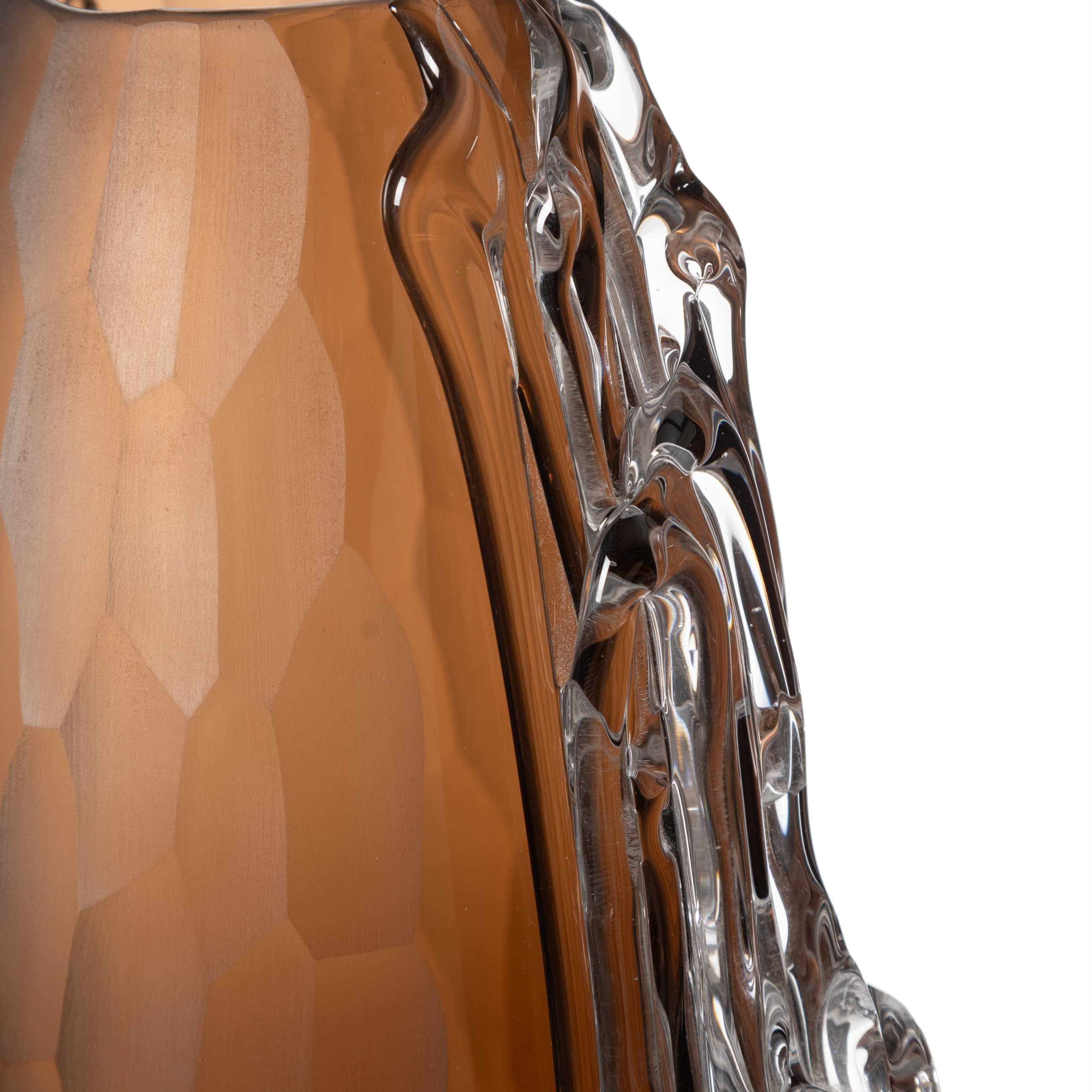 CRYSTA AMBER  CAM VAZO 18X11X30 CM
