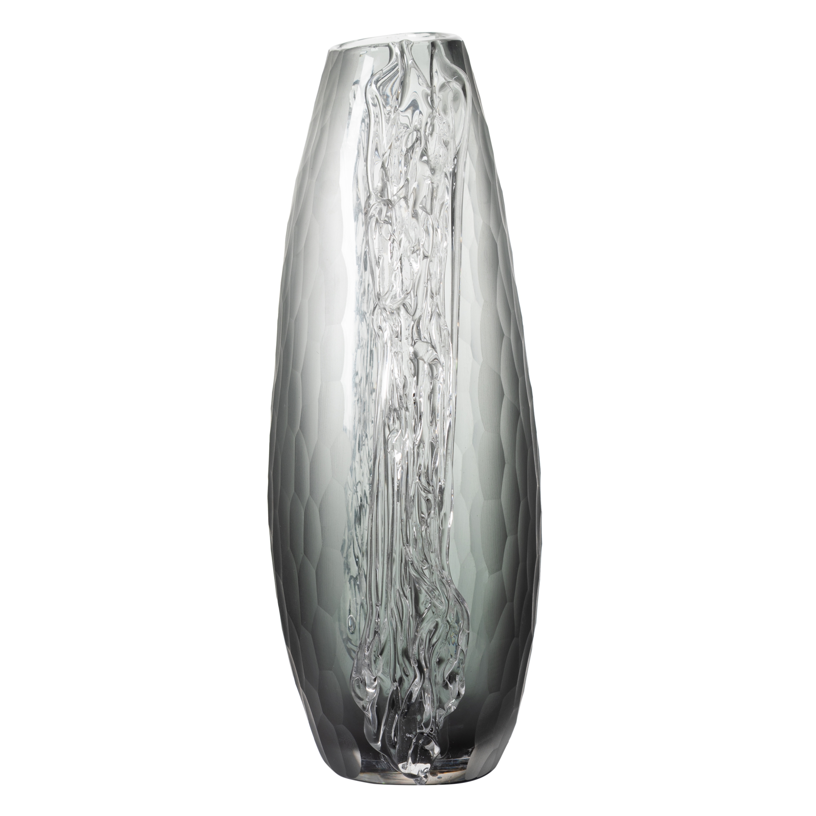 CRYSTA GRİ VAZO 23X14X38 CM