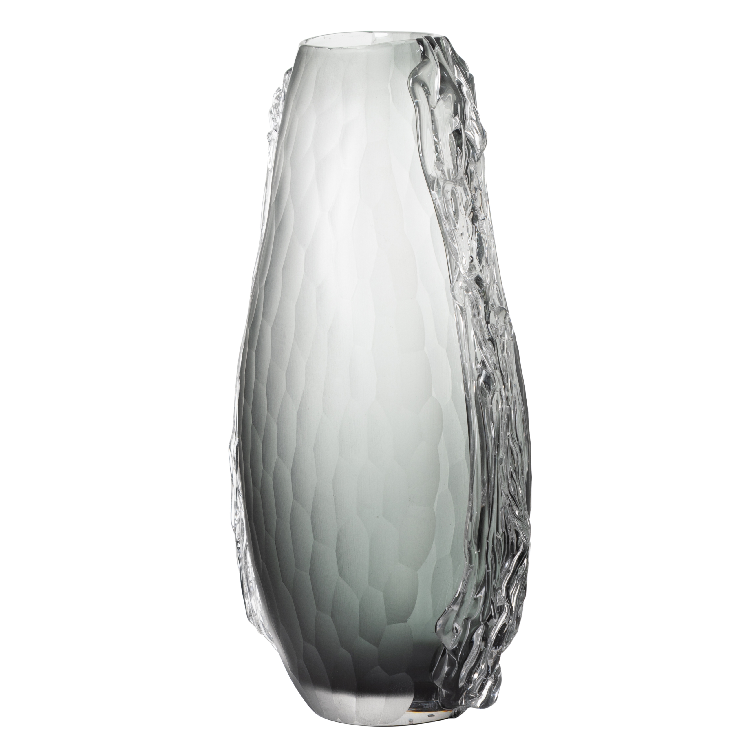 CRYSTA GRİ VAZO 23X14X38 CM