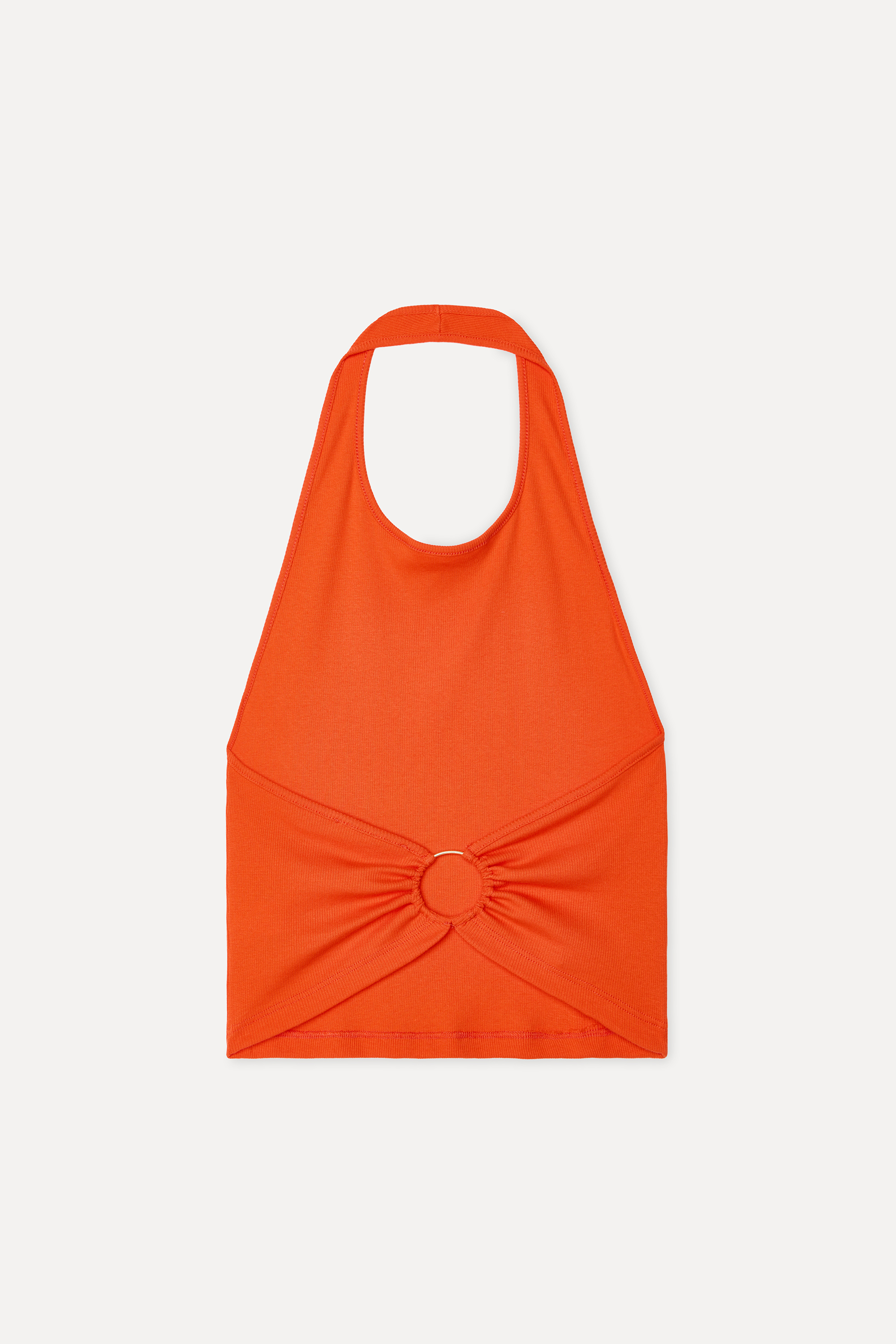 Kadın Kırmızı Kolsuz Sırt Detaylı Crop T-Shirt