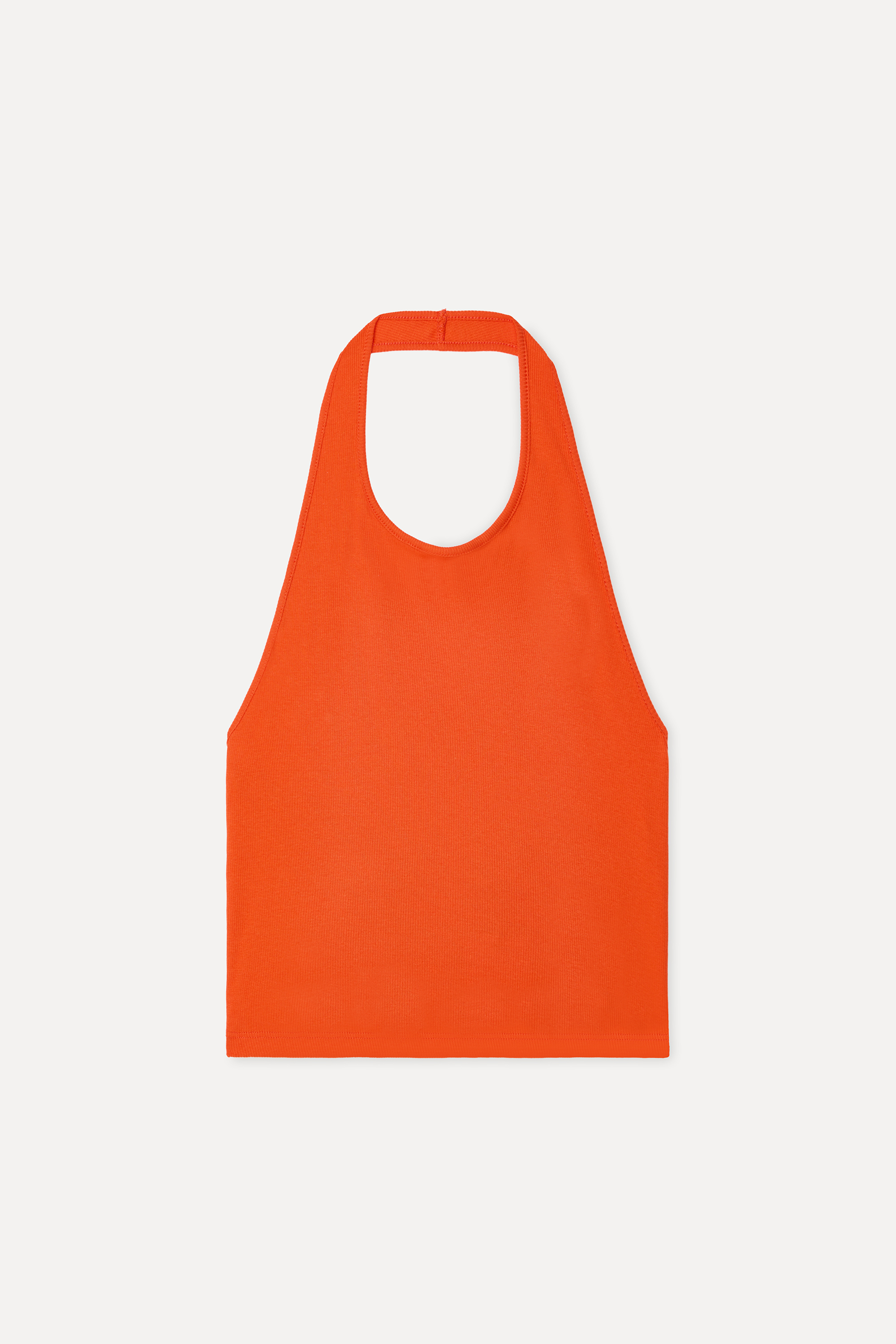 Kadın Kırmızı Kolsuz Sırt Detaylı Crop T-Shirt