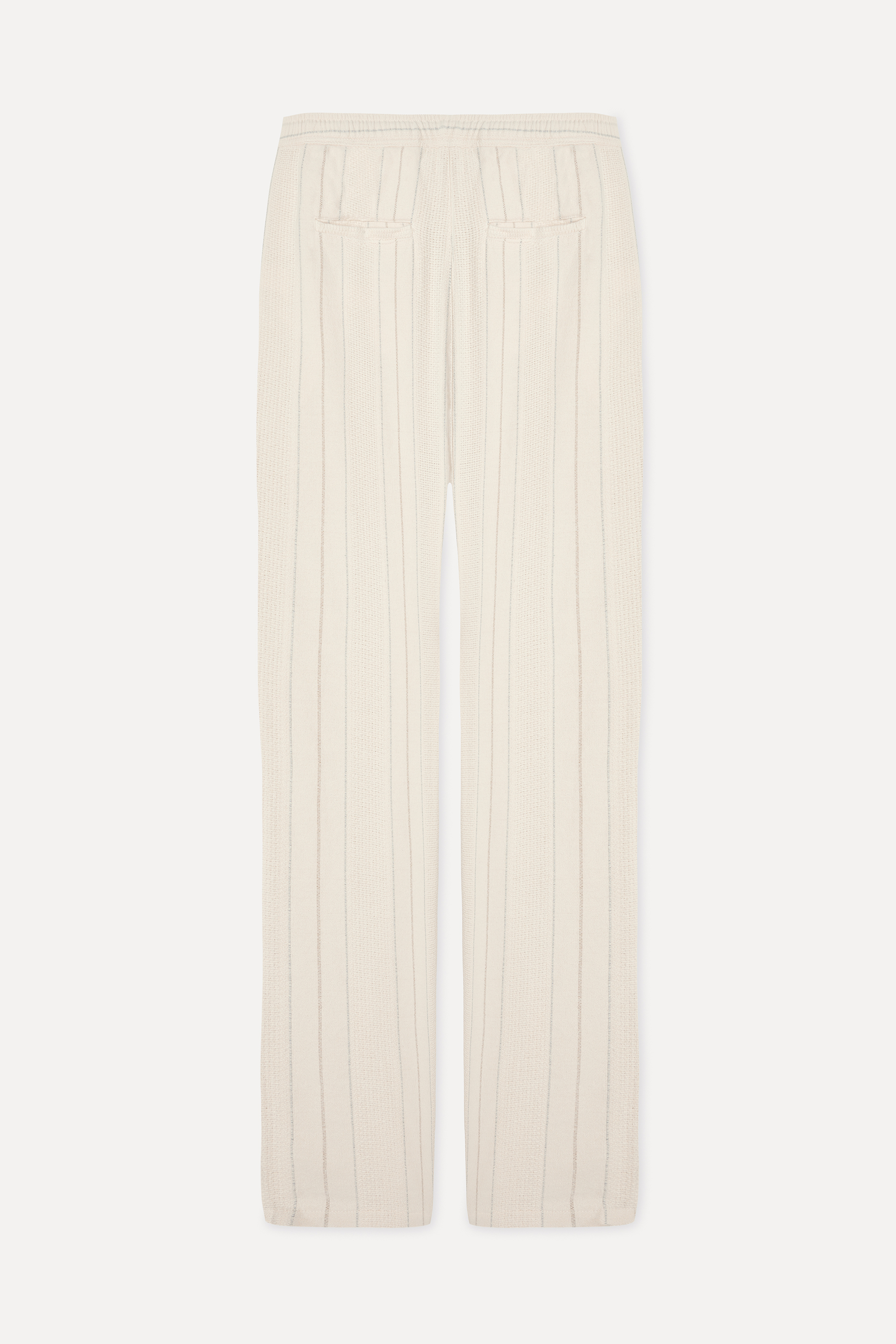 Erkek Bej Rengi Tekstürlü Straight Fit Pantolon