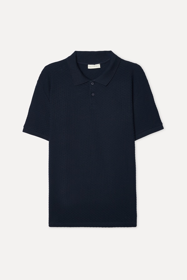 Erkek Lacivert Comfort Fit Polo Yaka T-Shirt