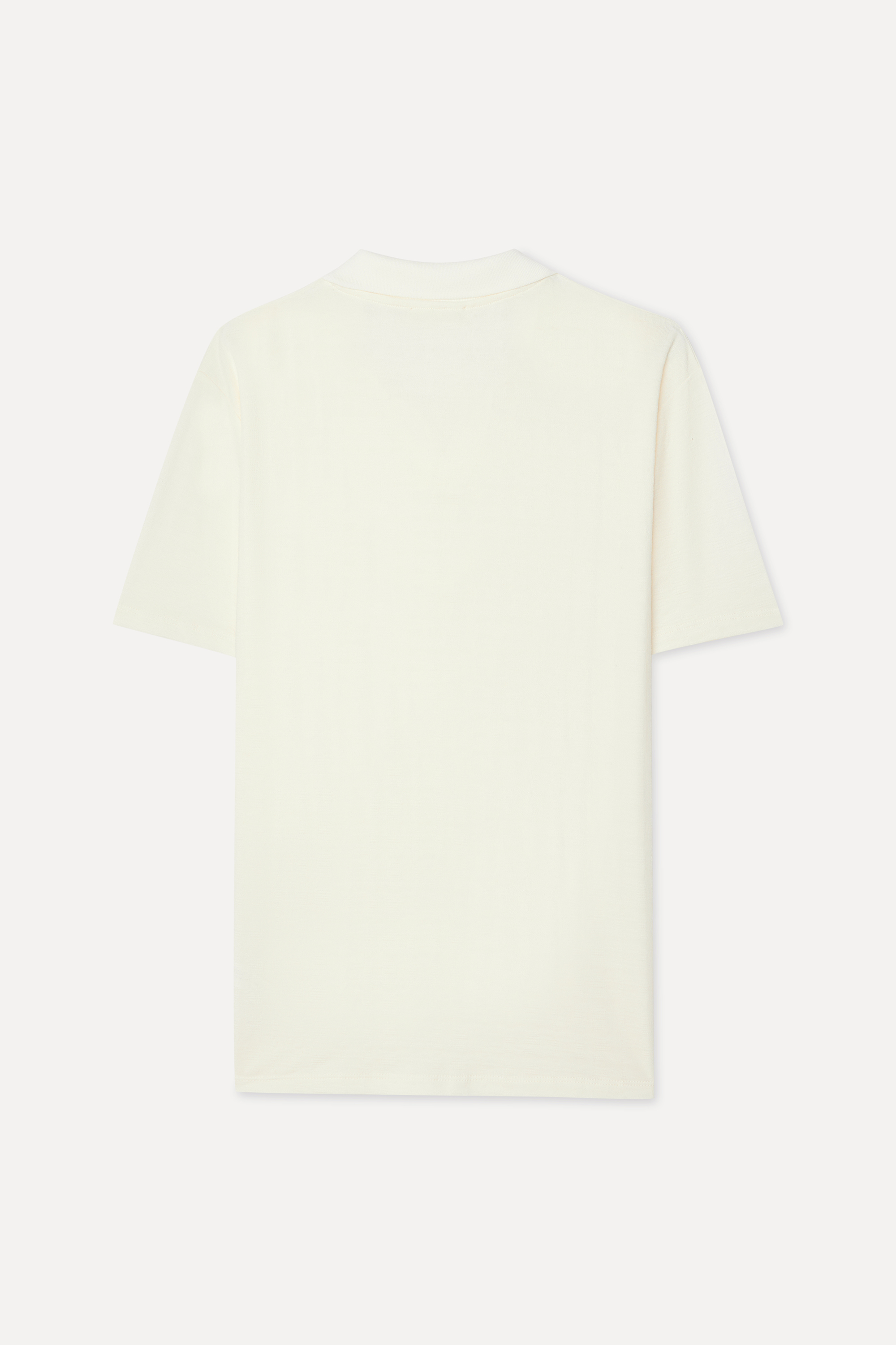 Erkek Kırık Beyaz Polo Yaka T-Shirt