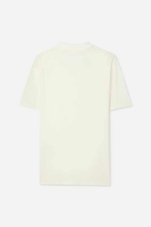 Erkek Kırık Beyaz Polo Yaka T-Shirt
