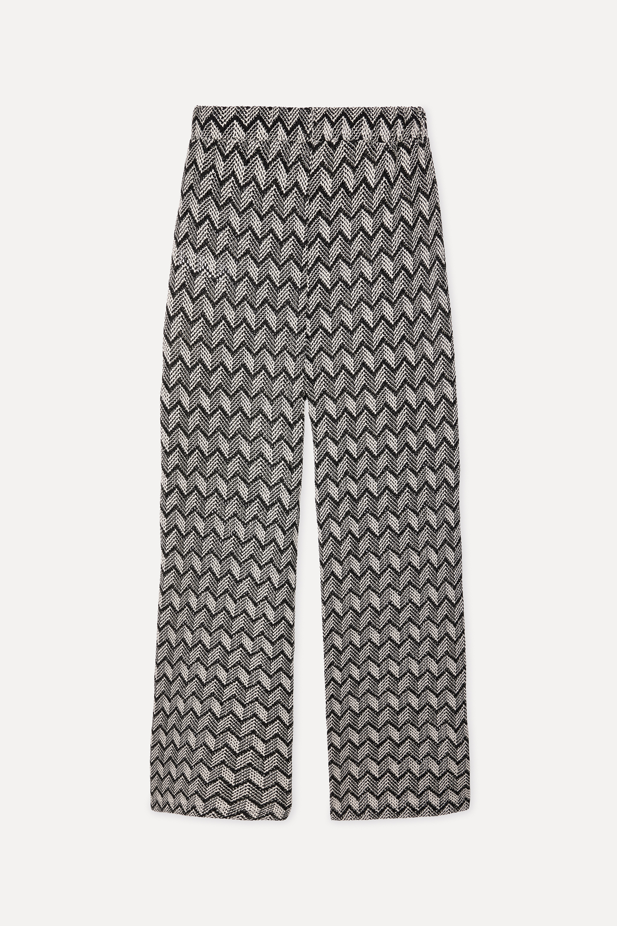 Kadın Siyah Çizgili Straight Fit Pantolon