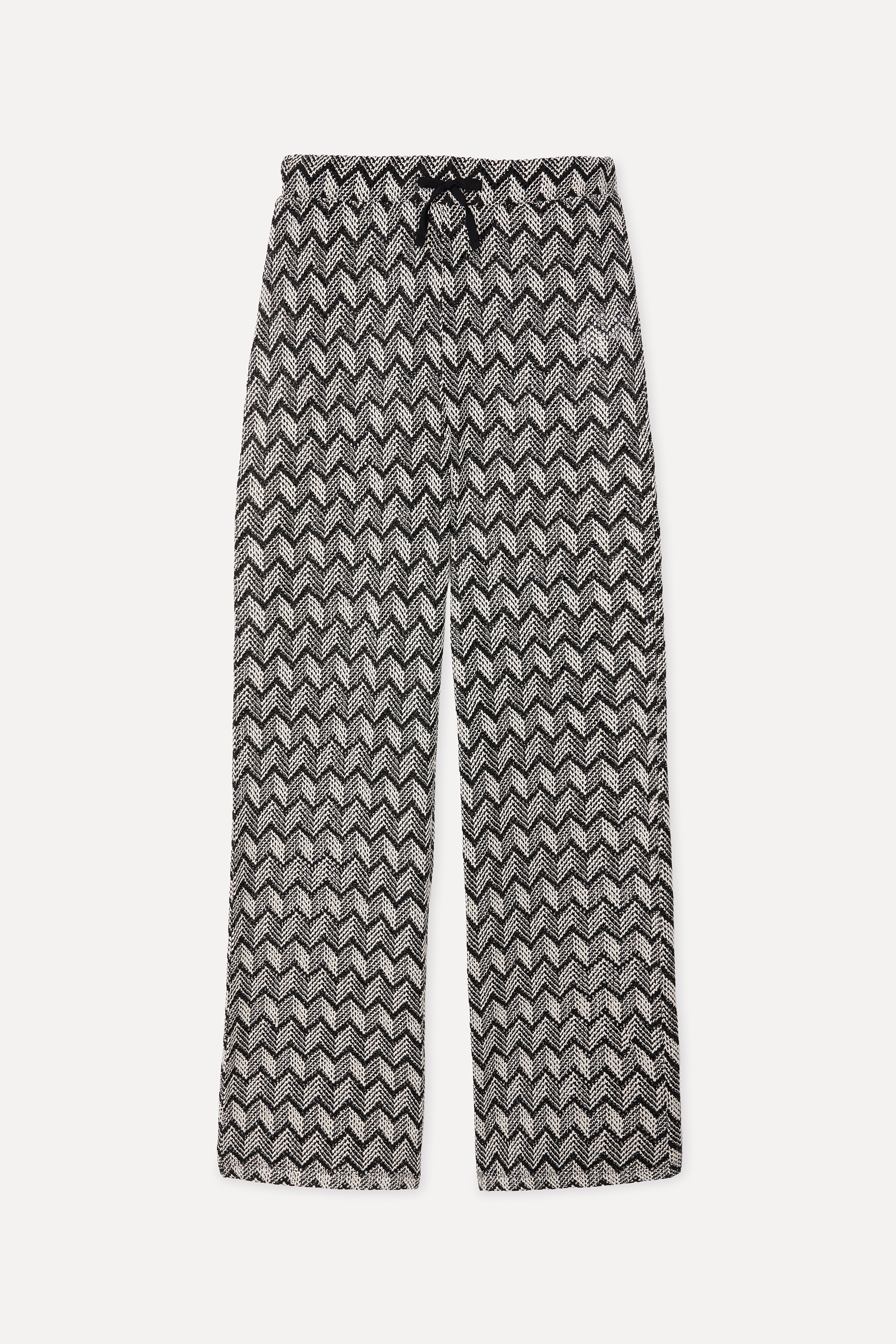 Kadın Siyah Çizgili Straight Fit Pantolon