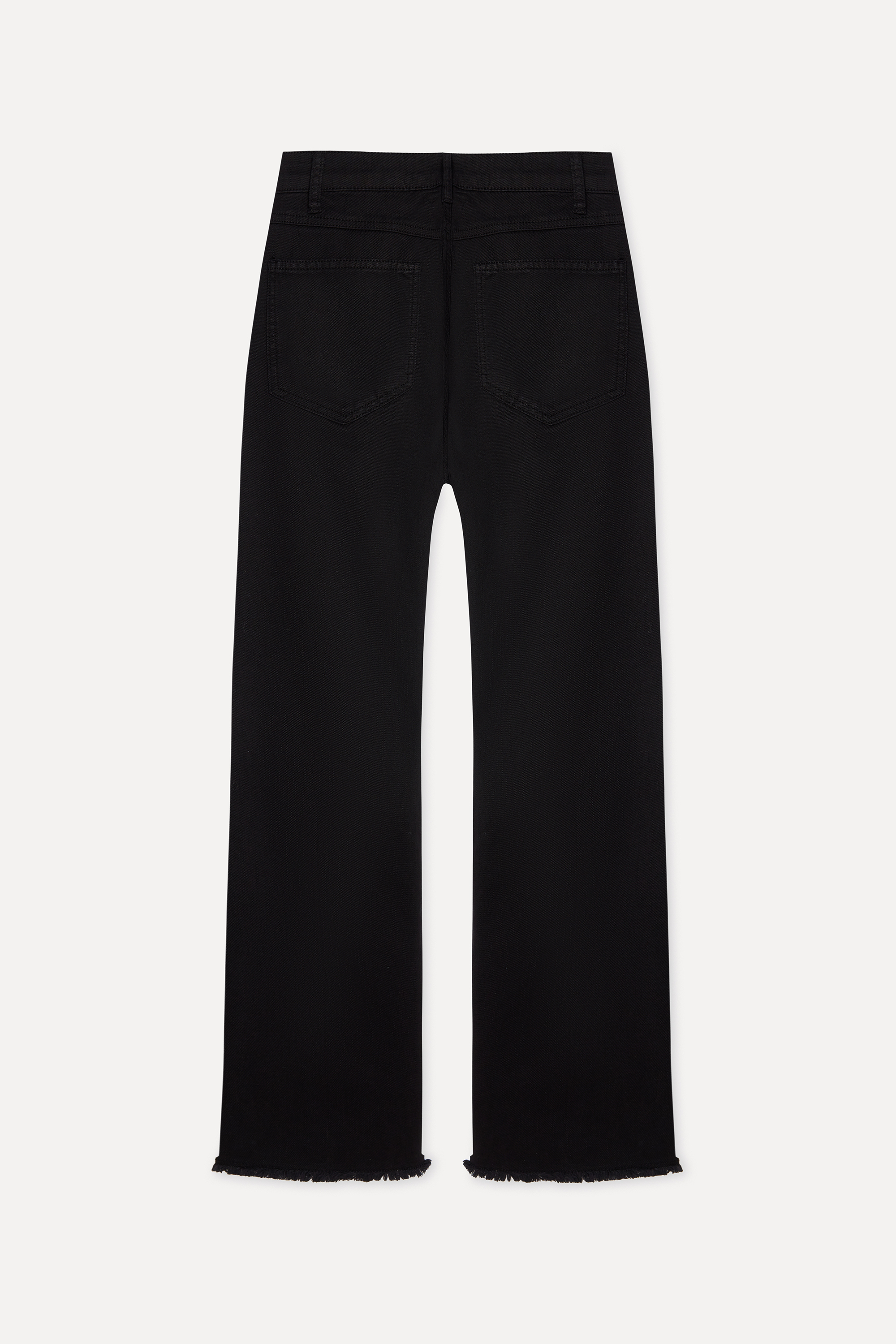 Kadın Siyah Cropped Flare Pantolon