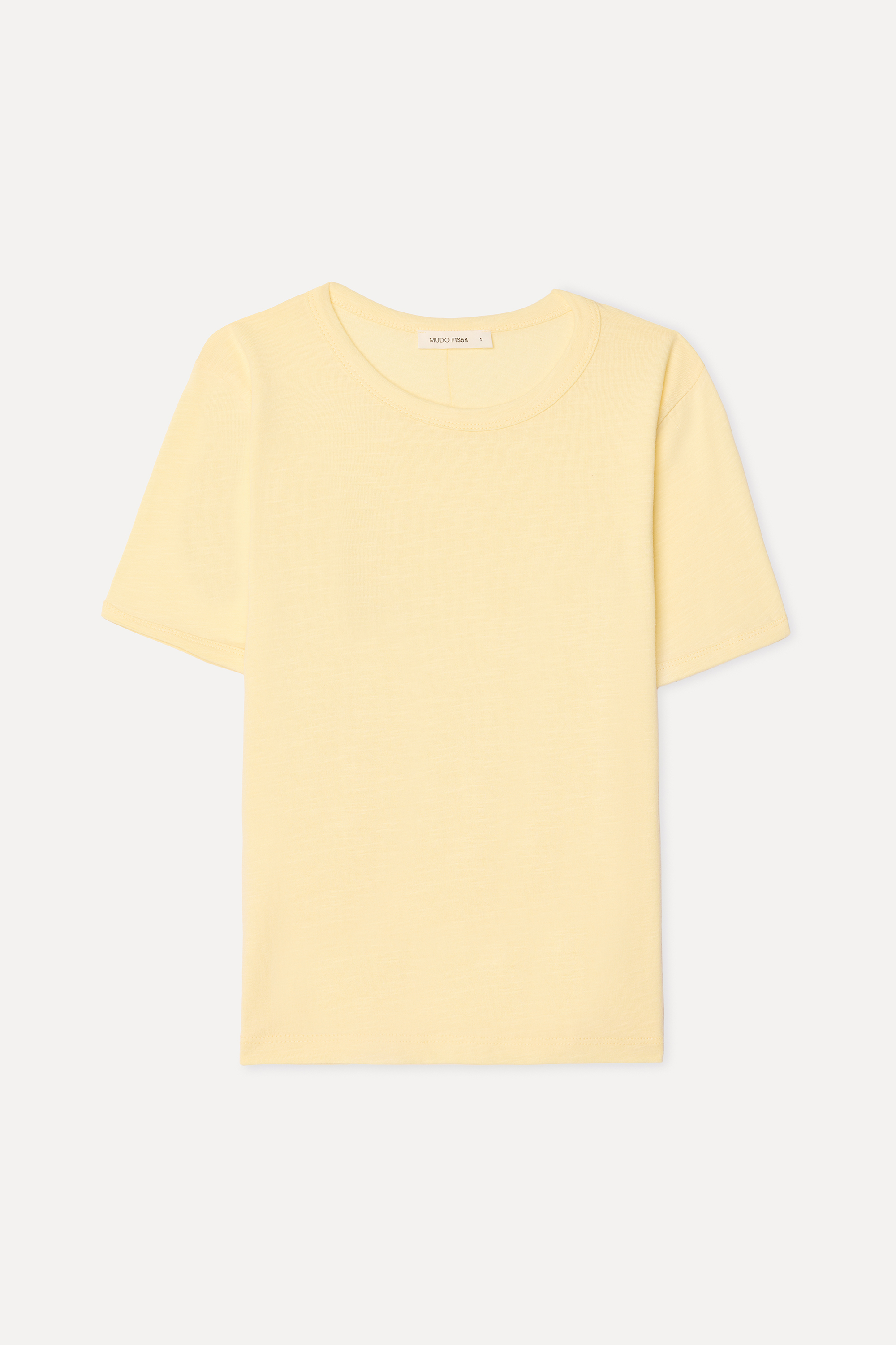 Kadın Sarı Bisiklet Yaka T-Shirt