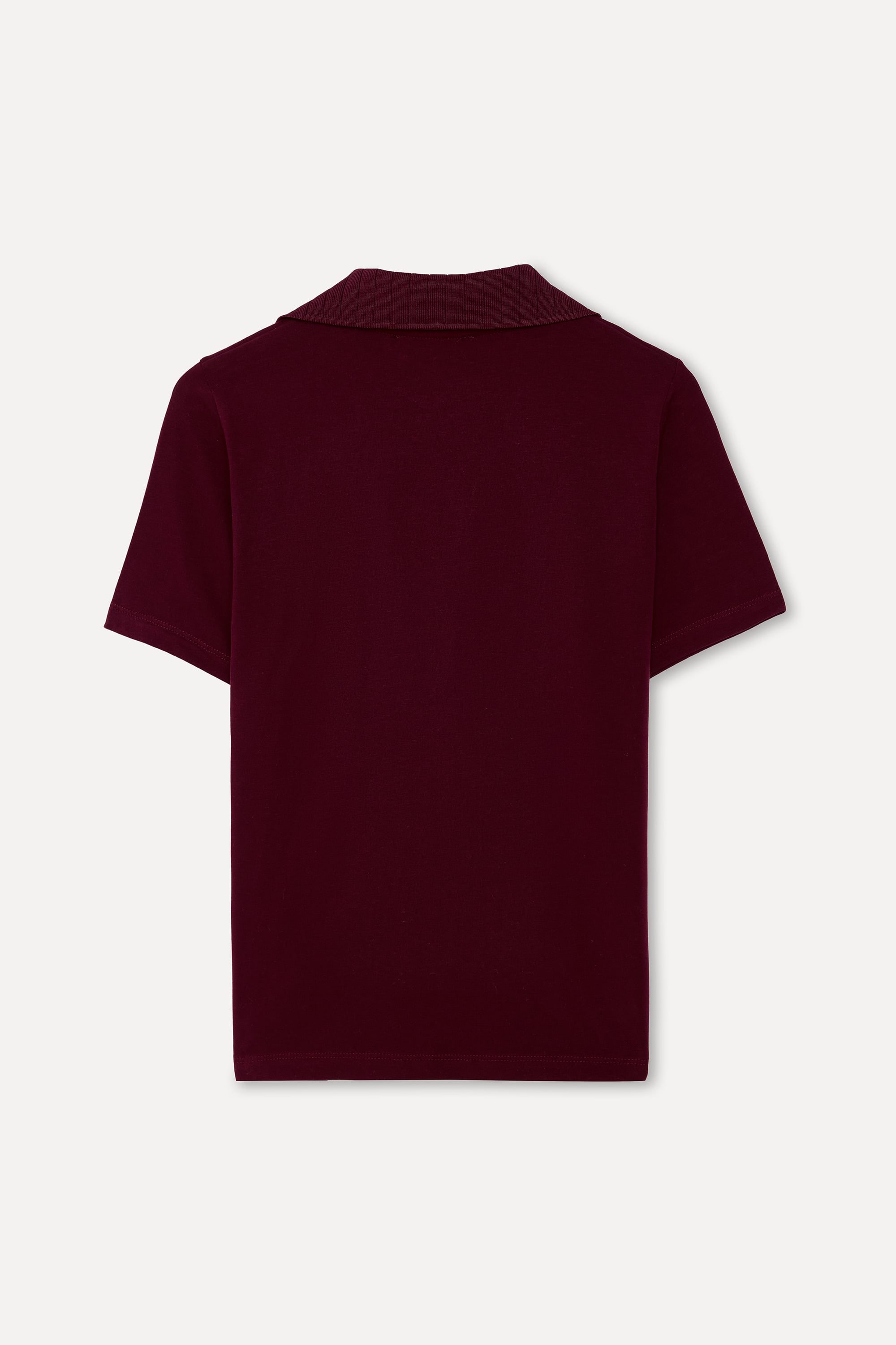 Kadın Mürdüm Polo Yaka T-Shirt