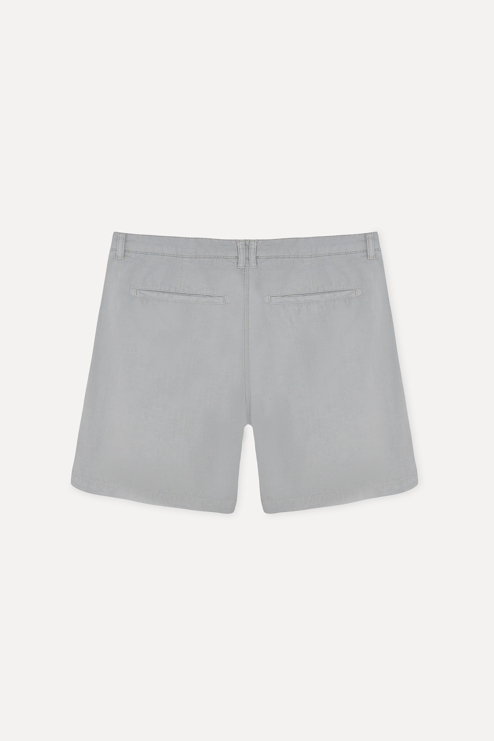 Erkek Gri Straight Fit Chino Şort